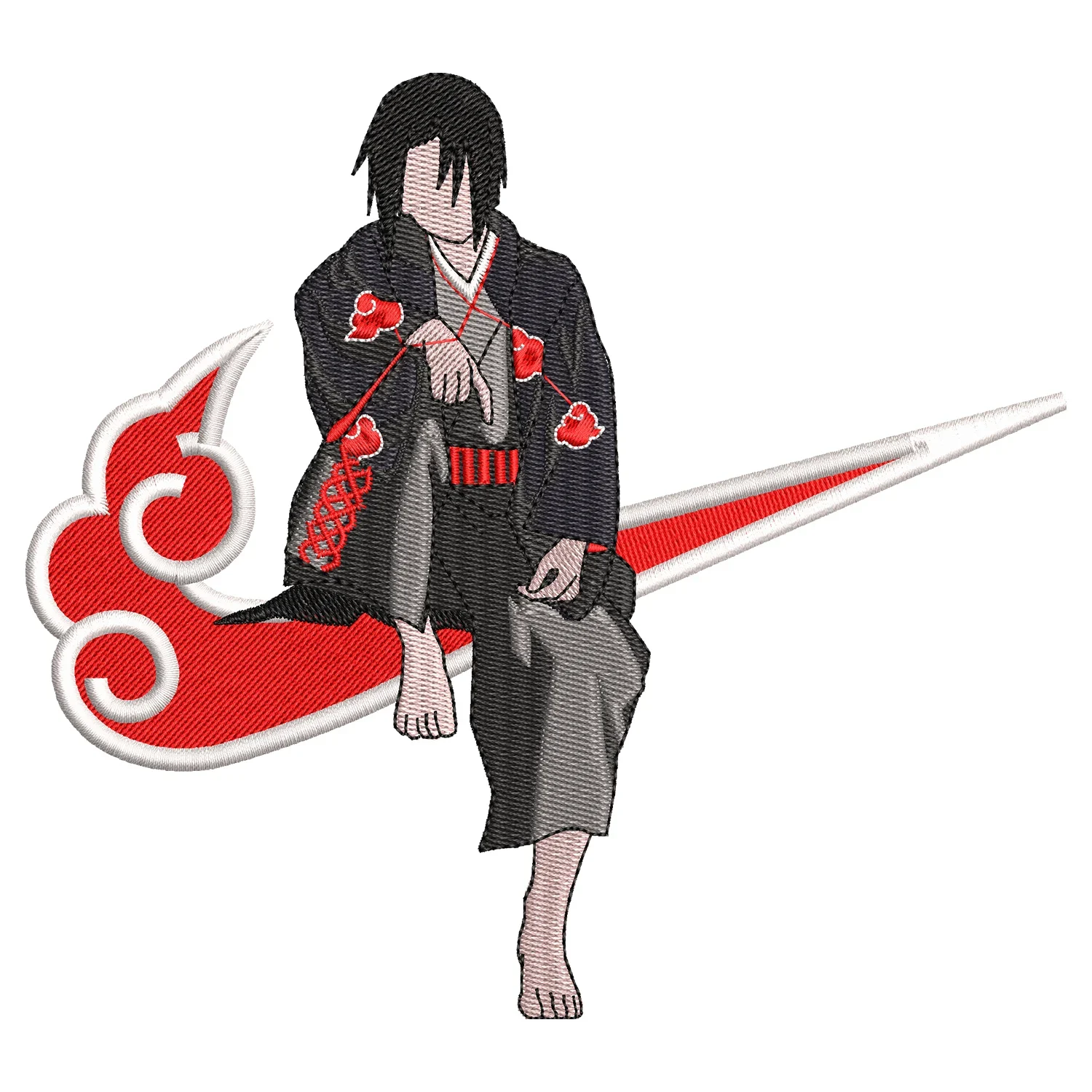 Sasuke Swoosh Embroidery Design