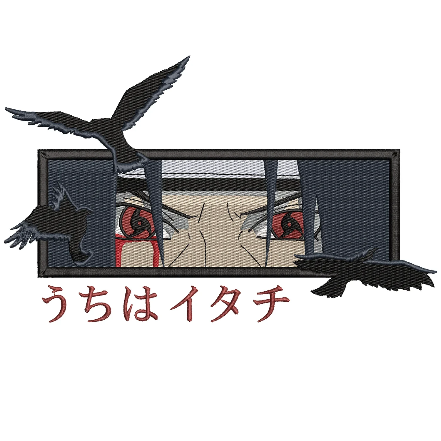 Itachi Eyes Embroidery Design