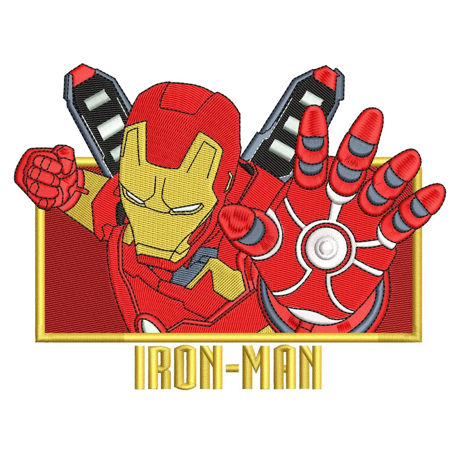 Iron Man Embroidery Design