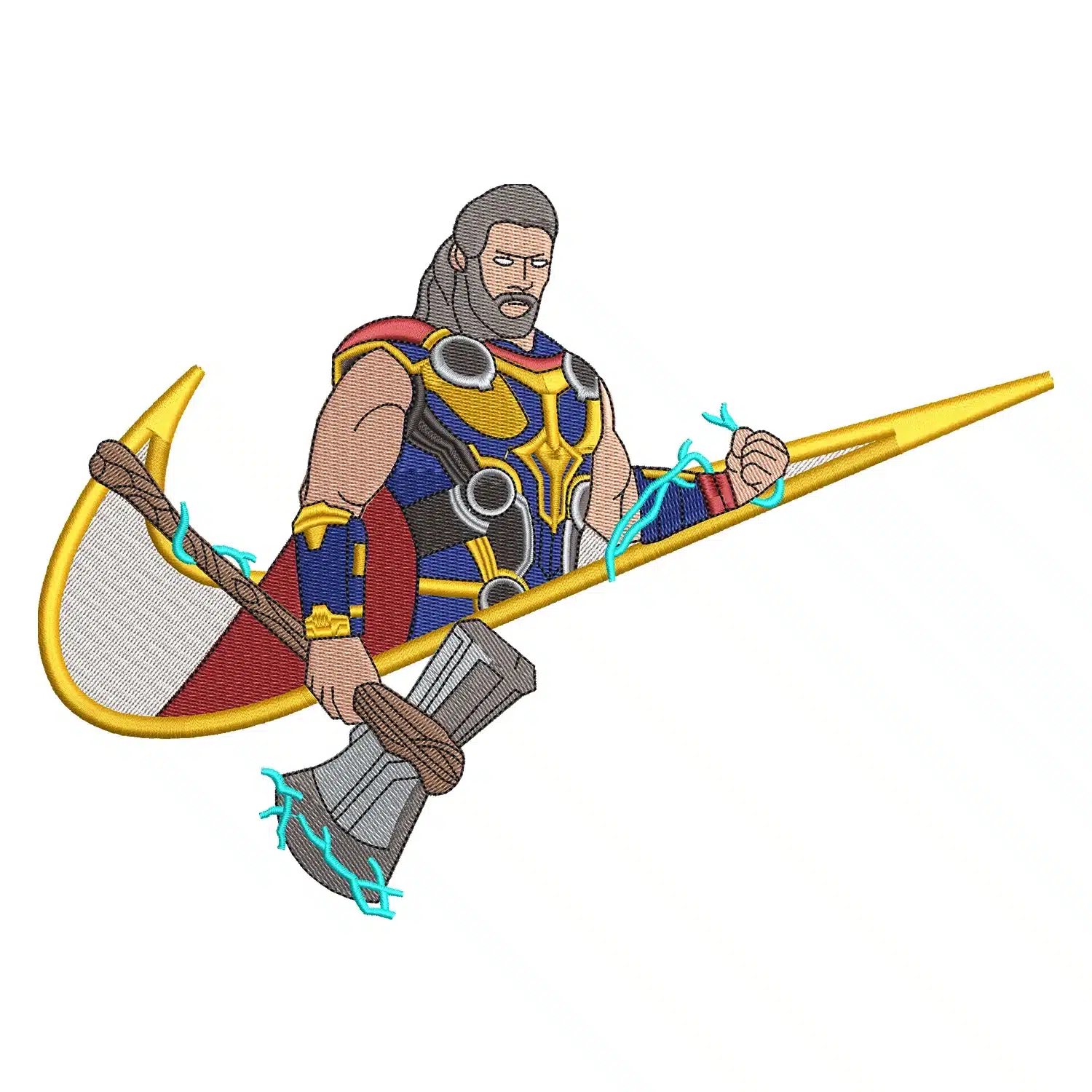 Thor Swoosh Embroidery Design