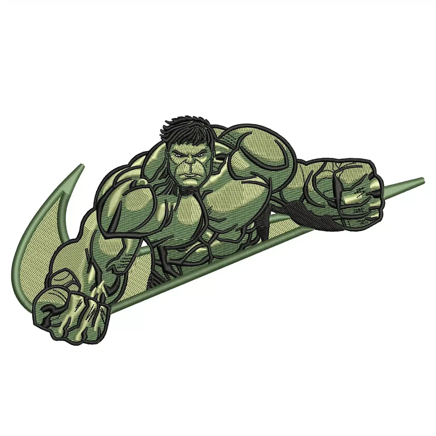 Primary Hulk Swoosh Embroidery Design