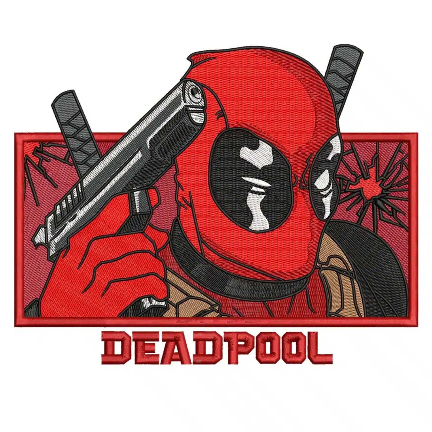 Deadpool Embroidery Design