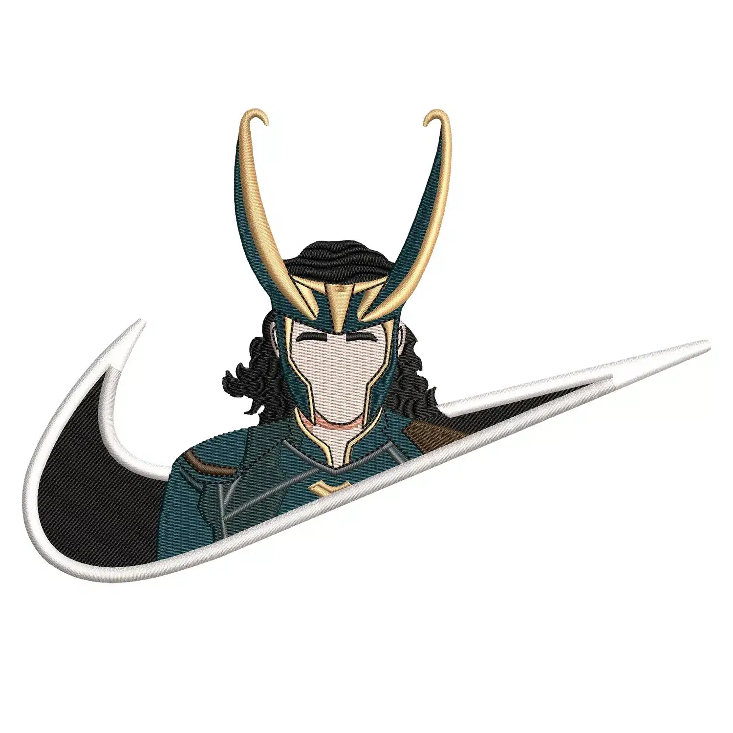 Loki Swoosh Embroidery Design