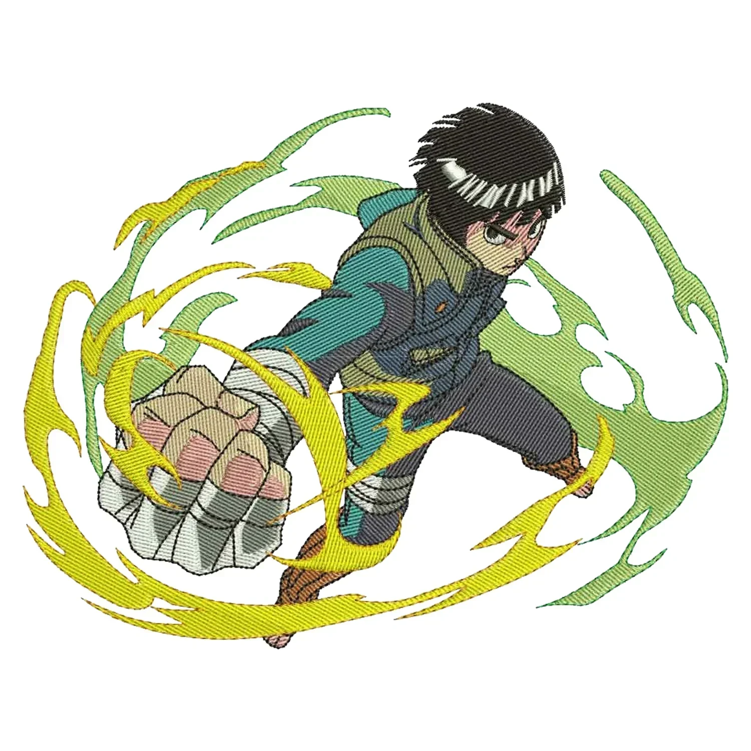 Rock Lee Embroidery Design