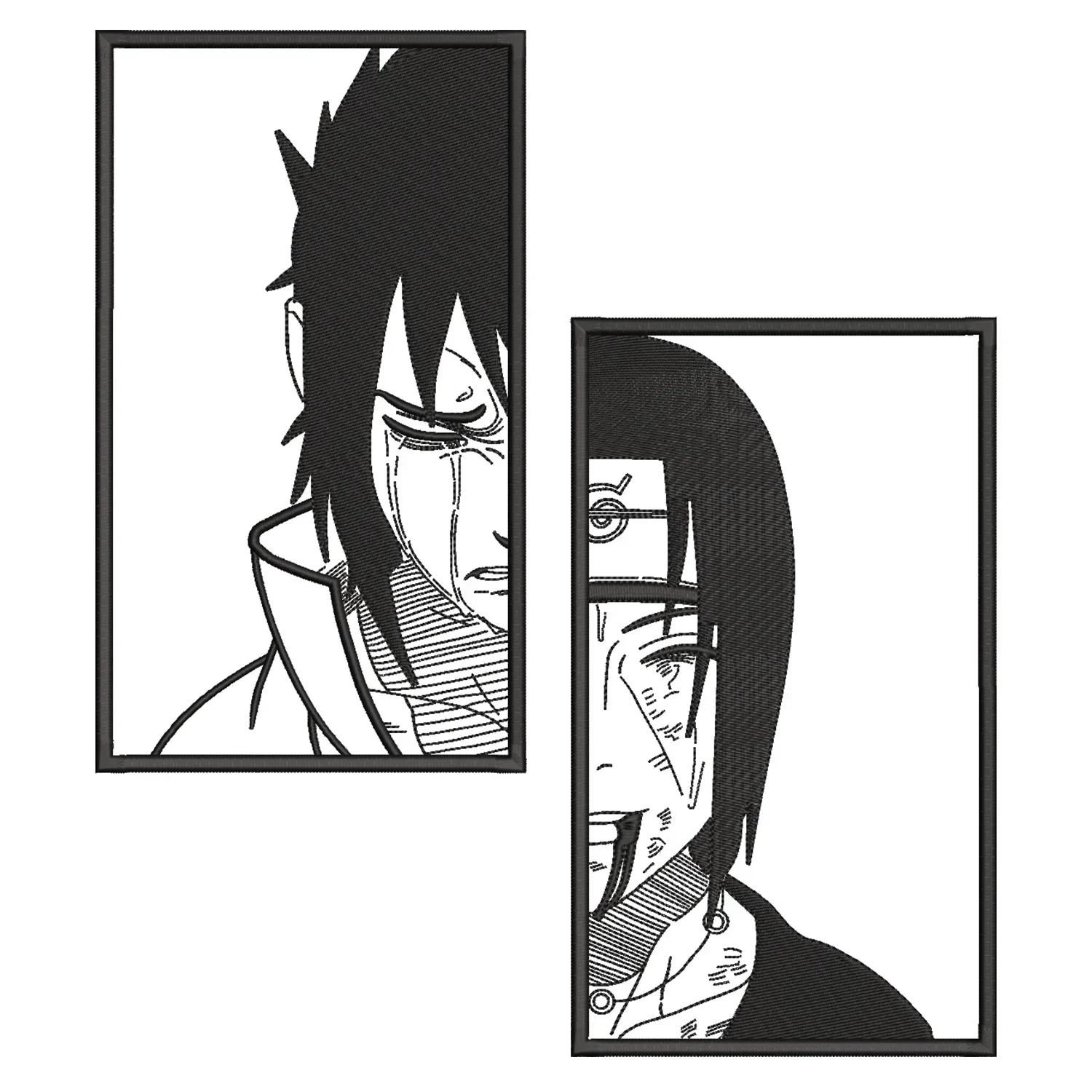 Itachi x Sasuke Embroidery Design