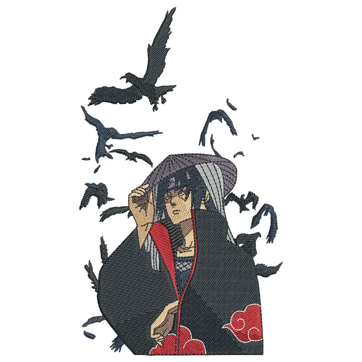 Itachi Uchiha Embroidery Design