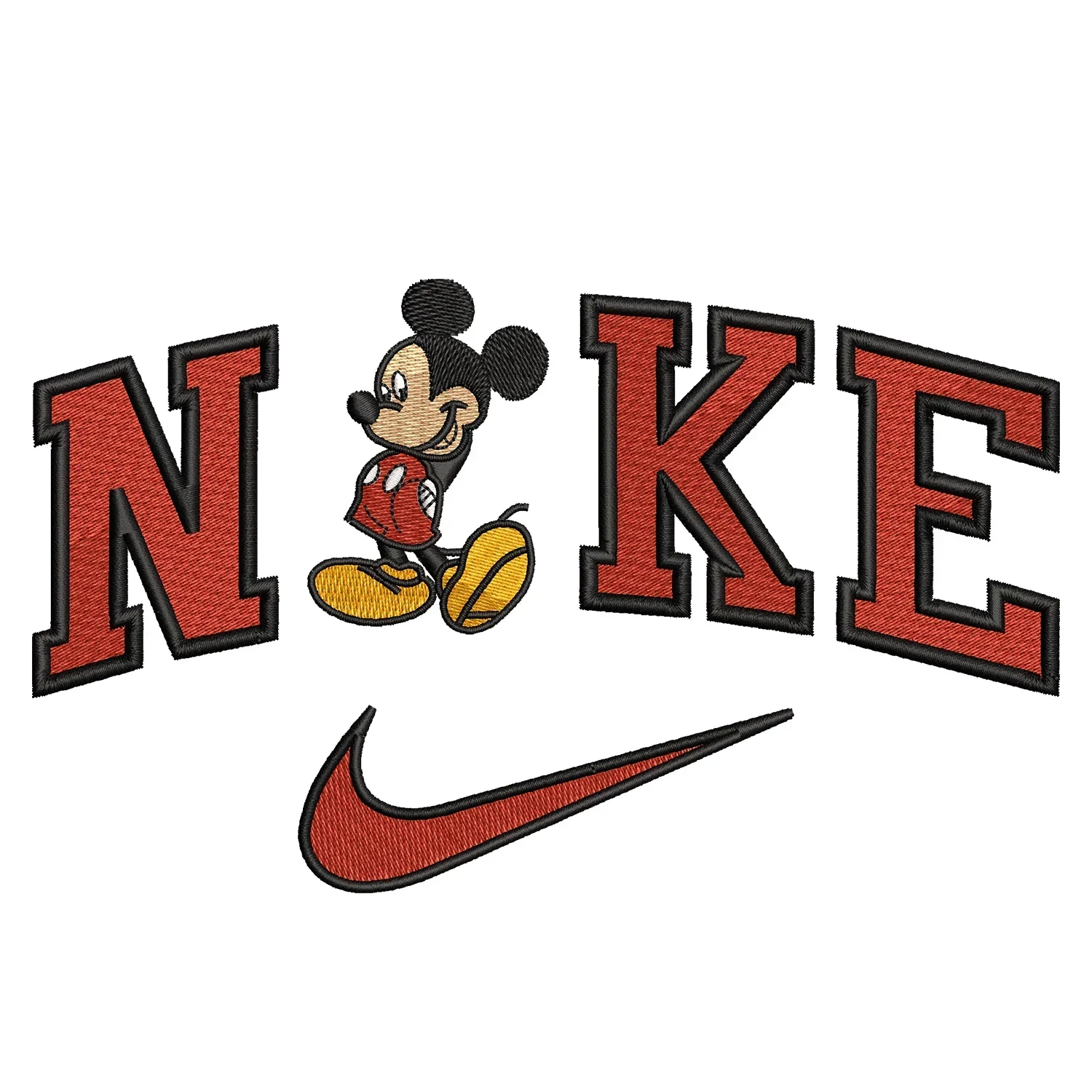 Mickey Nike Embroidery Design