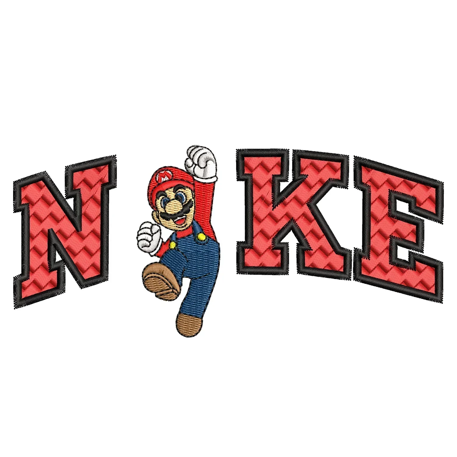 Mario Nike Embroidery Design