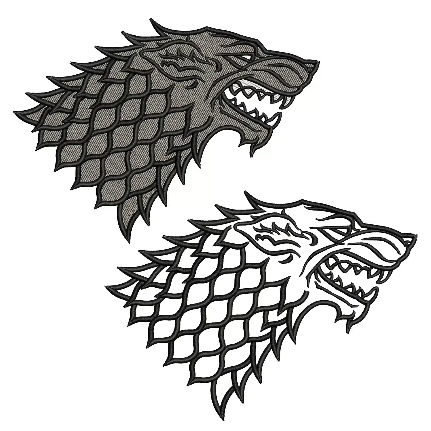 House Starks Logo Embroidery Design