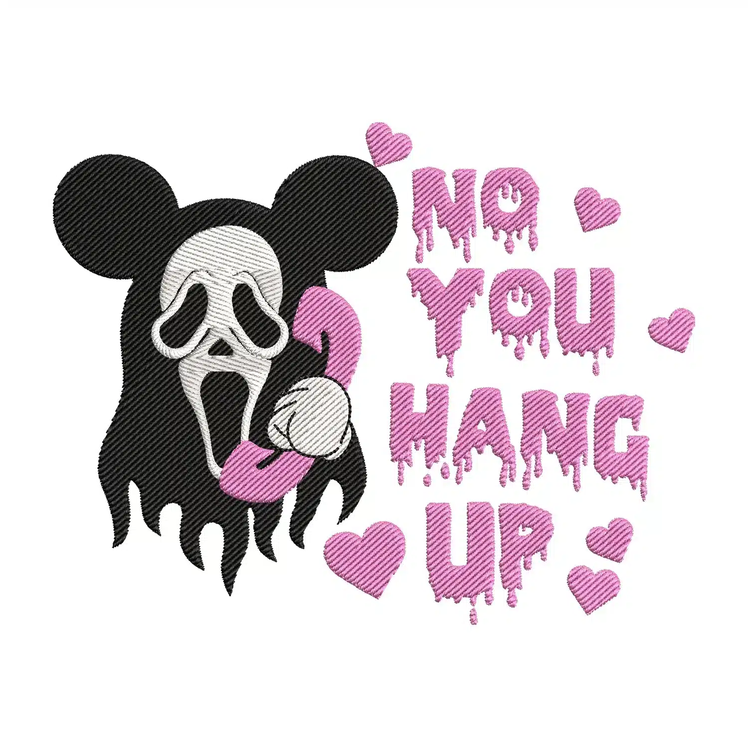 Ghostface Hang Up Embroidery Design