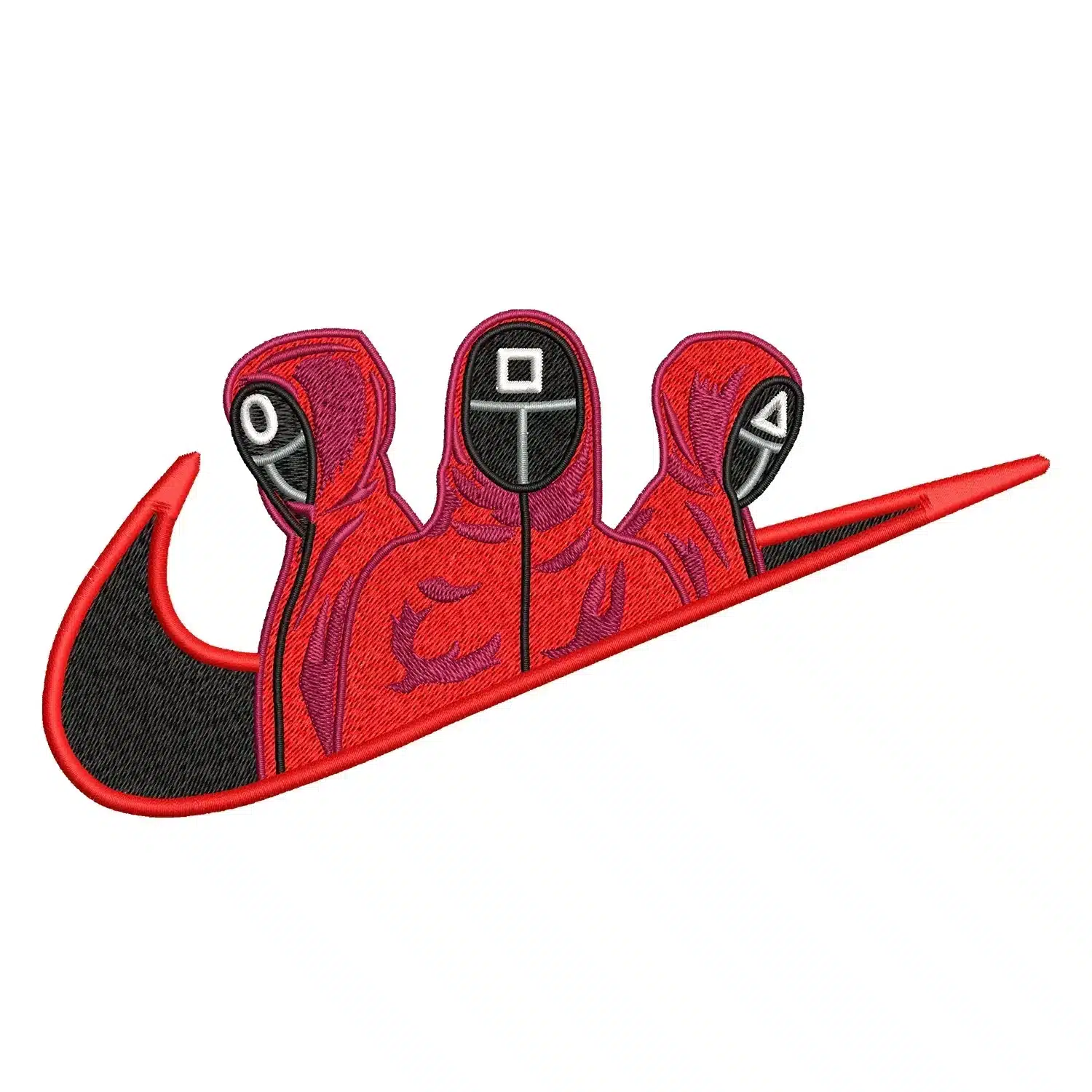 Squid Games Swoosh Embroidery Design