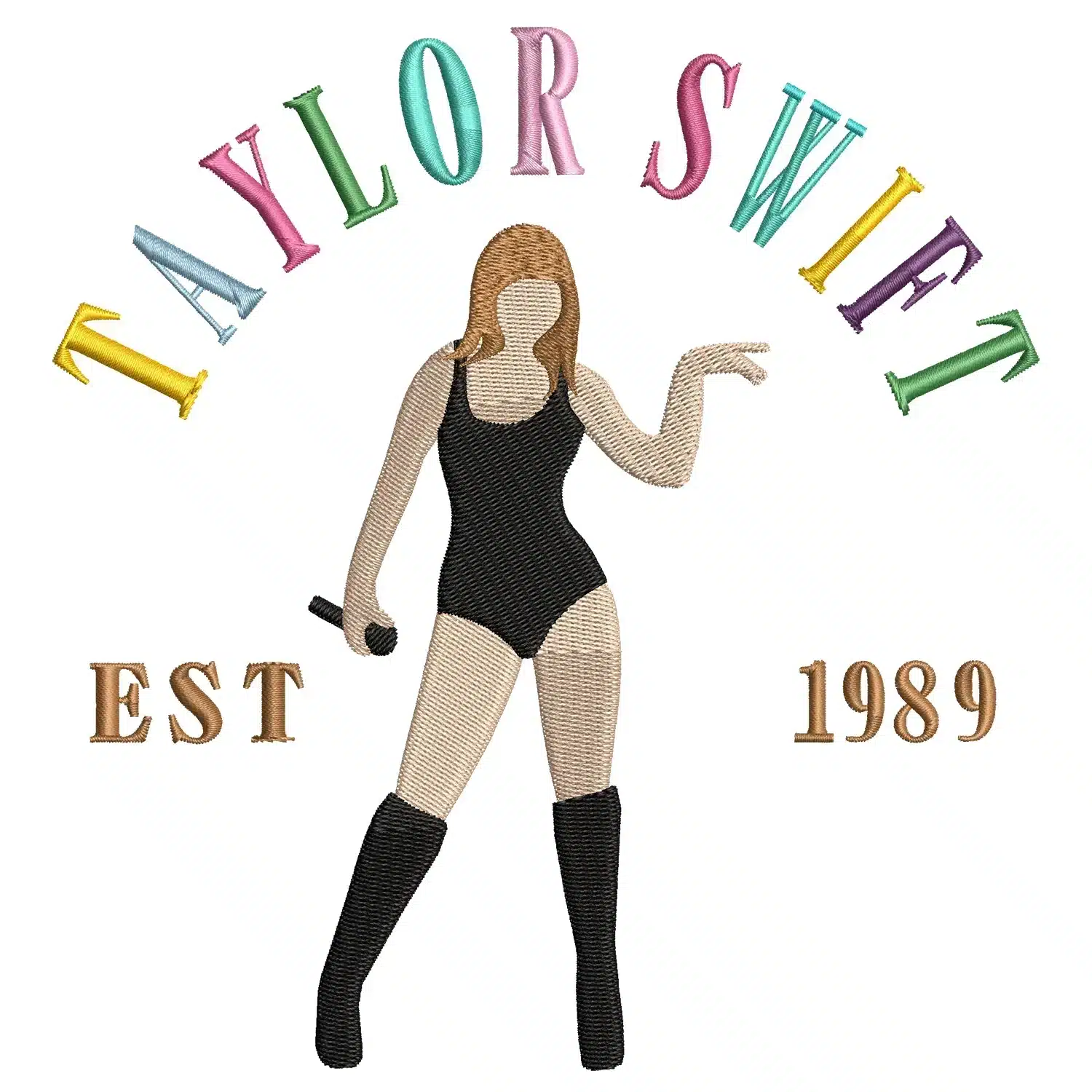 Taylor Swift Est Embroidery Design
