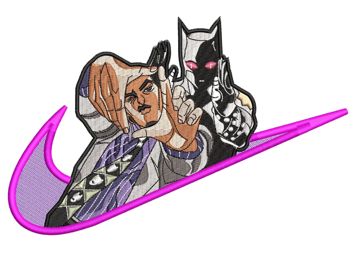 killerハリケーンイラストオーダー Killer Swoosh Embroidery Design - JoJo's Bizzare Adventure