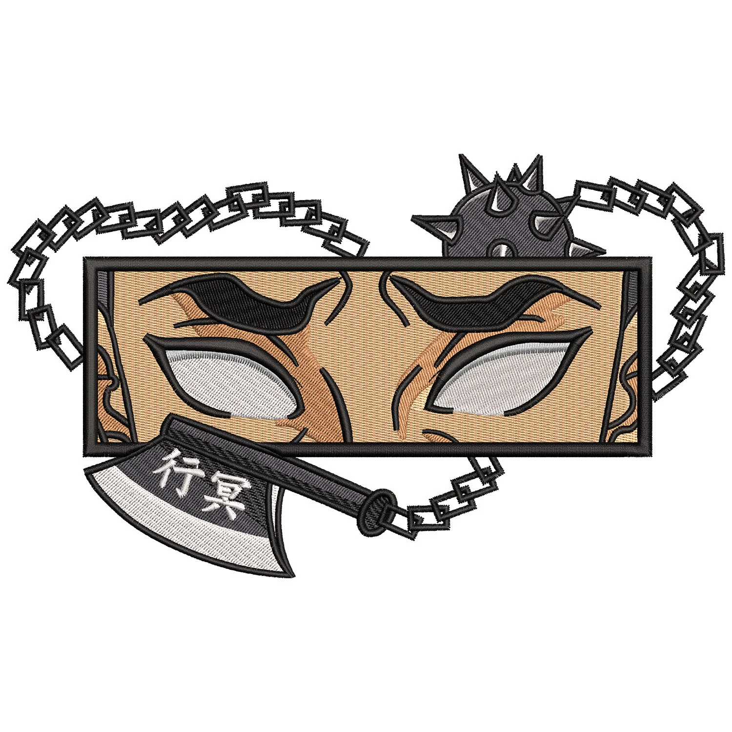 Gyomei Eyes Embroidery Design