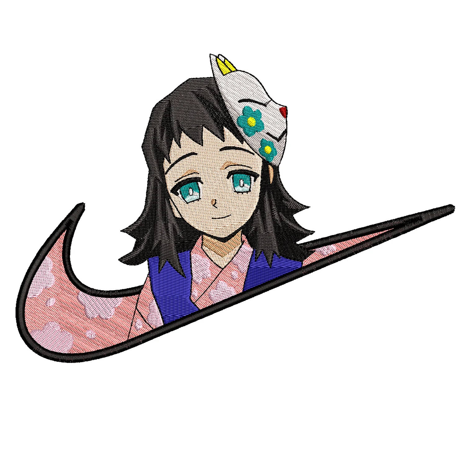 Makomo Swoosh Embroidery Design