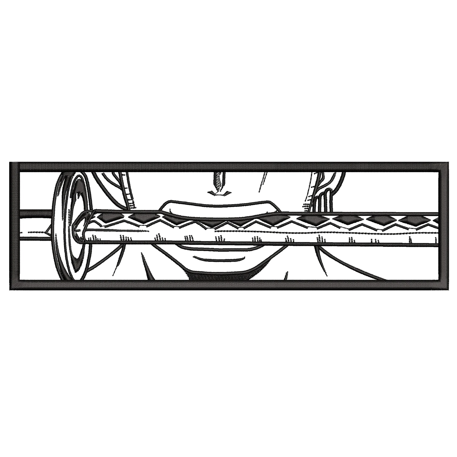 Zoro Sword Bite Embroidery Design