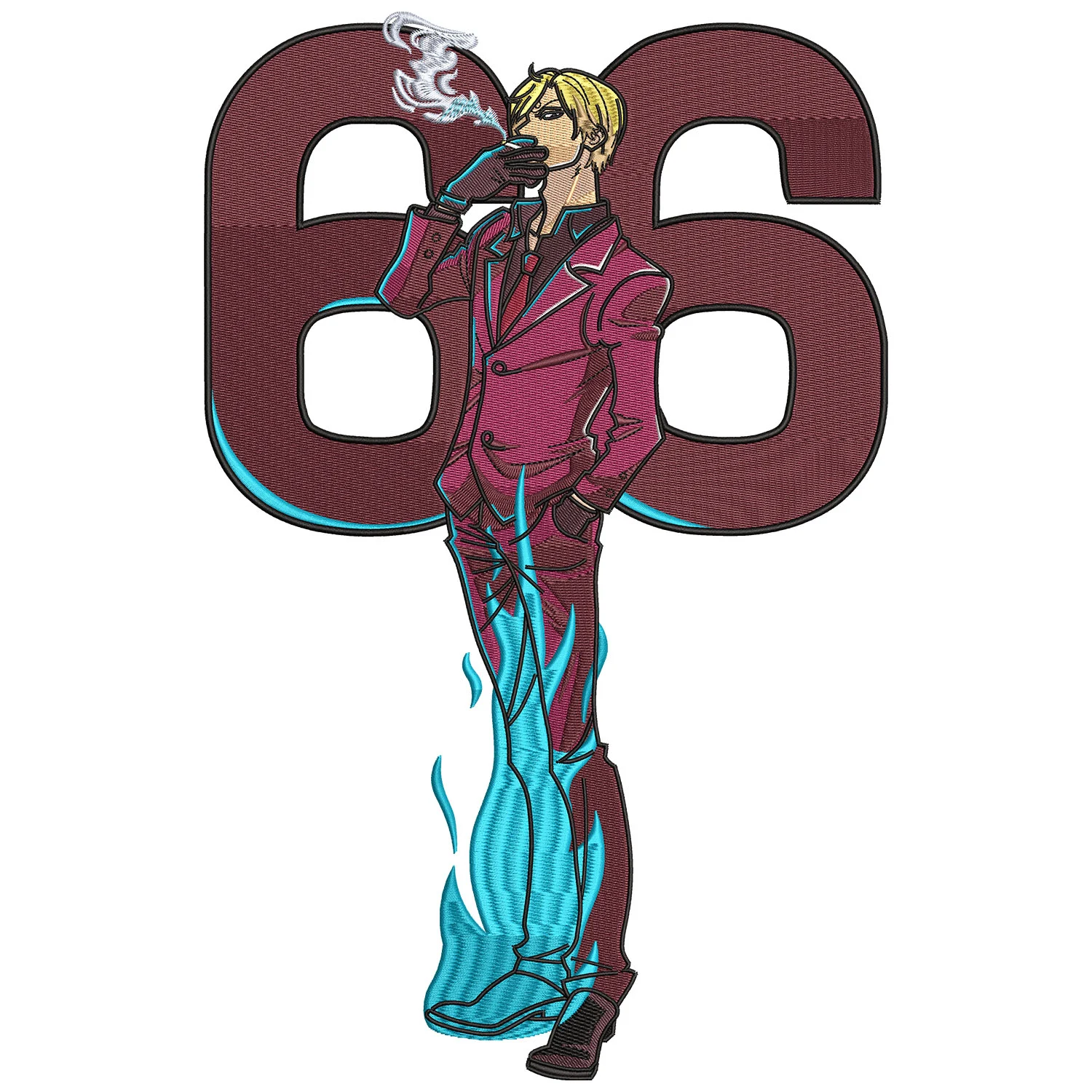 Sanji Germa 66 Embroidery Design