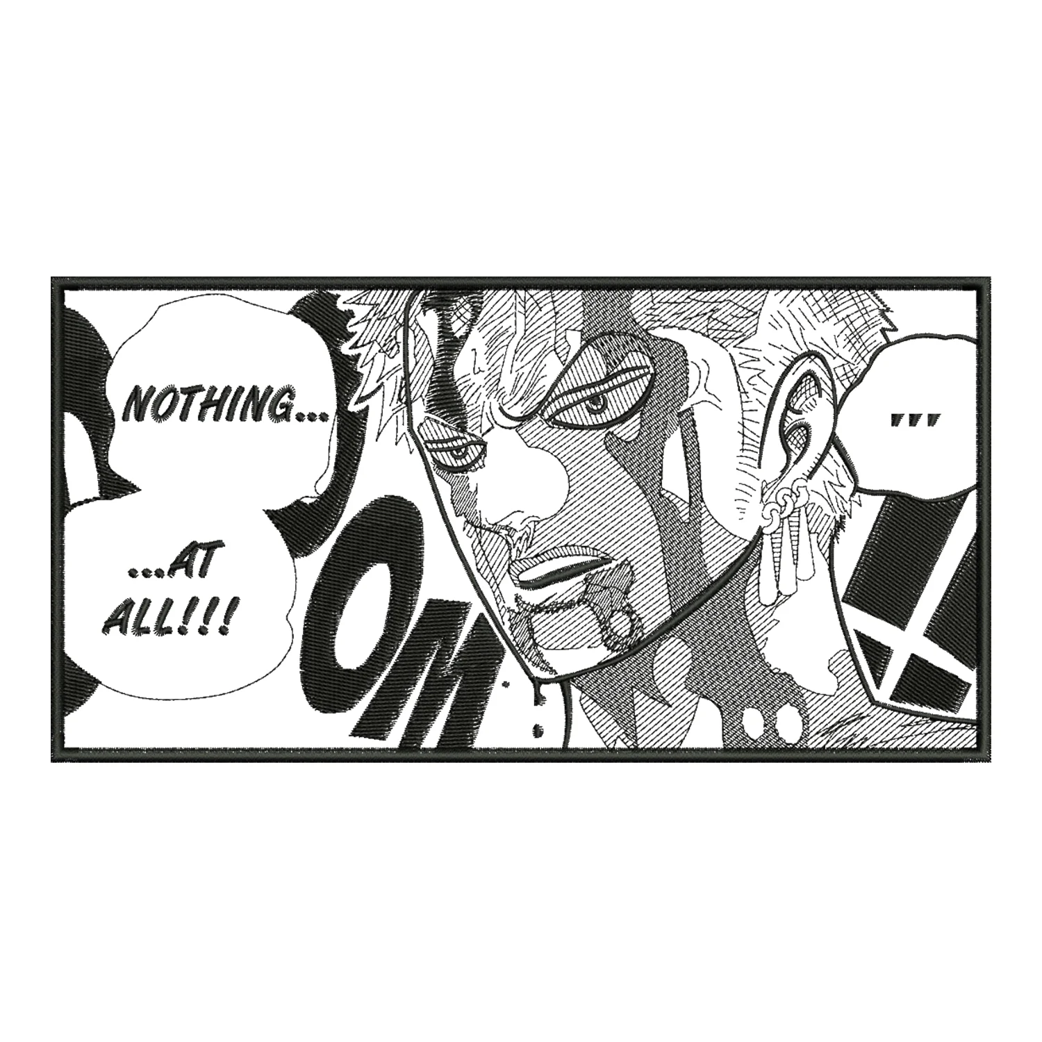 Zoro Nothing Happened Embroidery Design