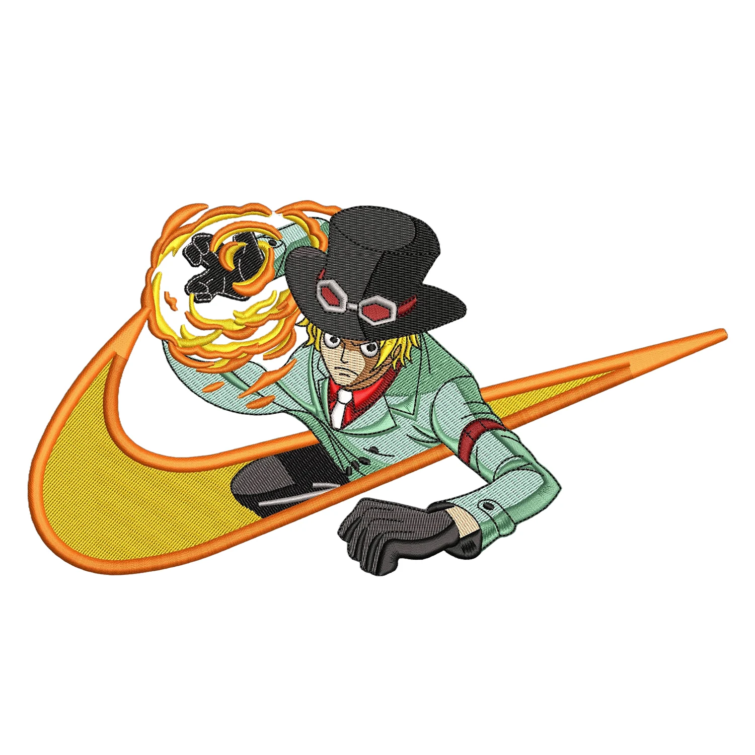 Sabo Swoosh Embroidery Design