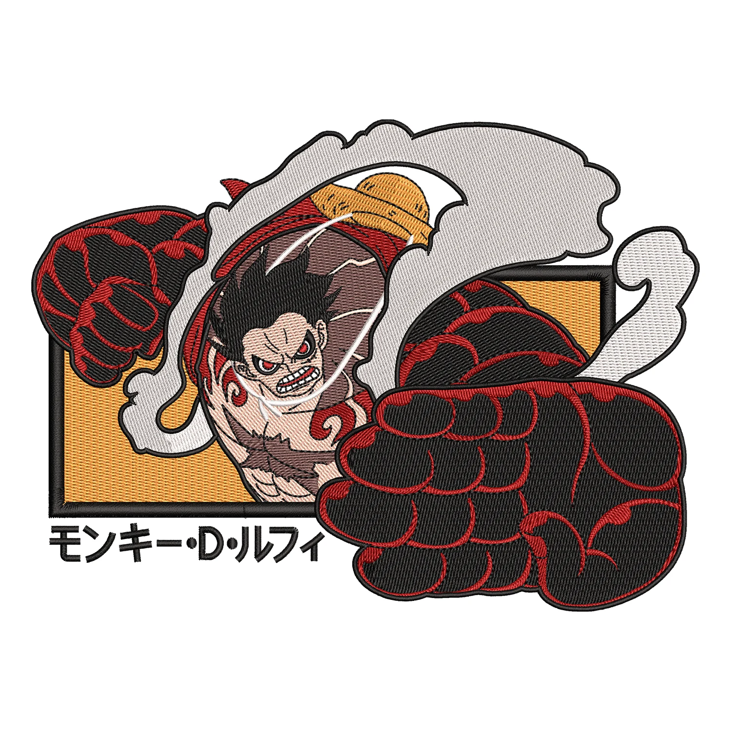 Luffy Gear4 Embroidery Design