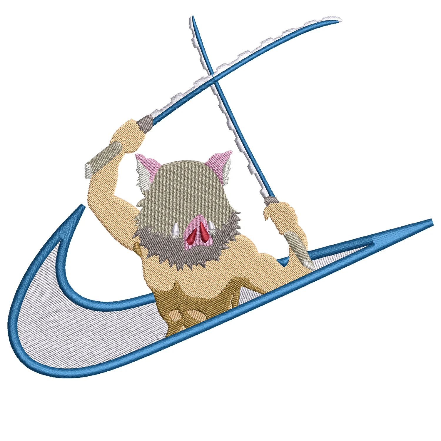 Inosuke Swoosh Embroidery Design