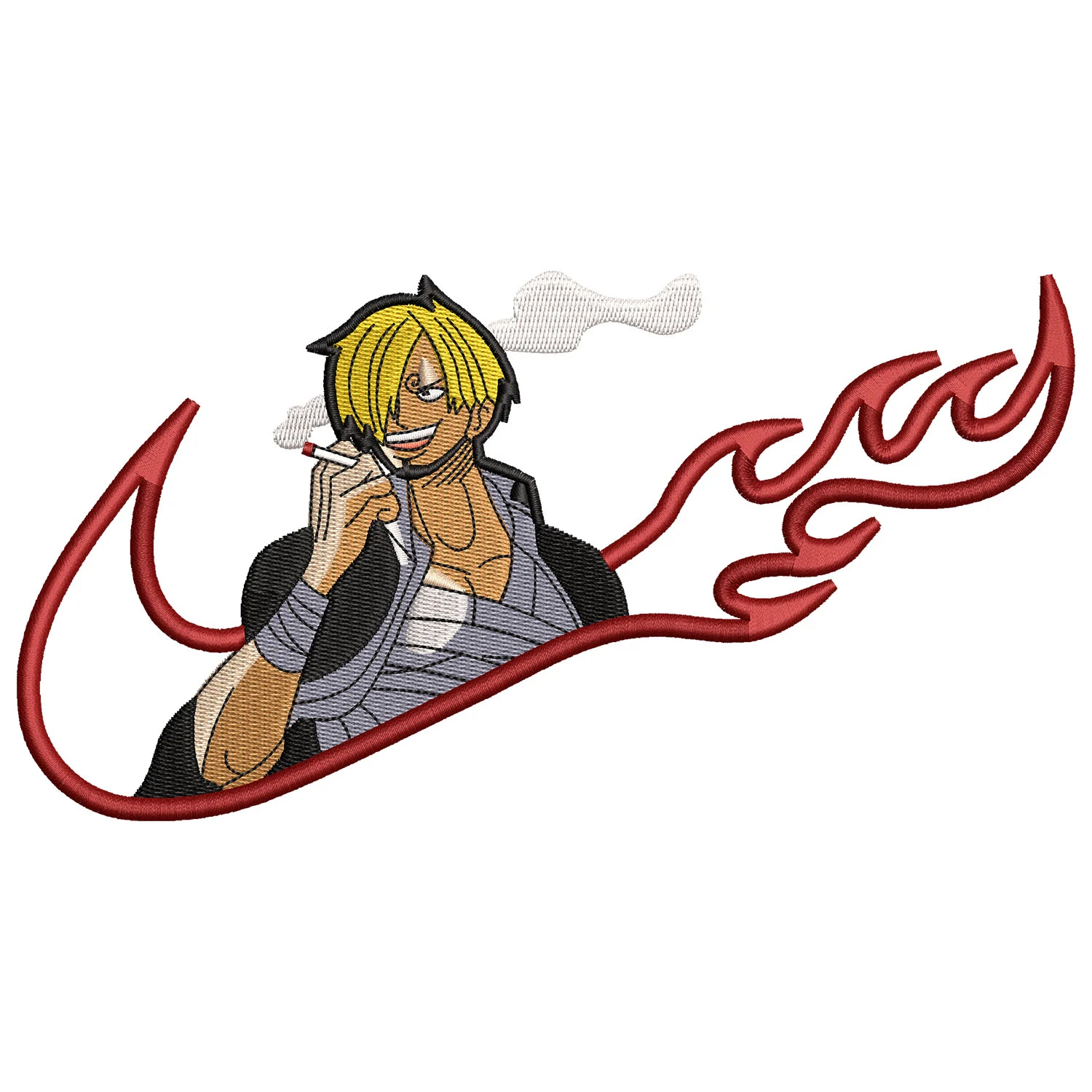 Sanji Swoosh Embroidery Design