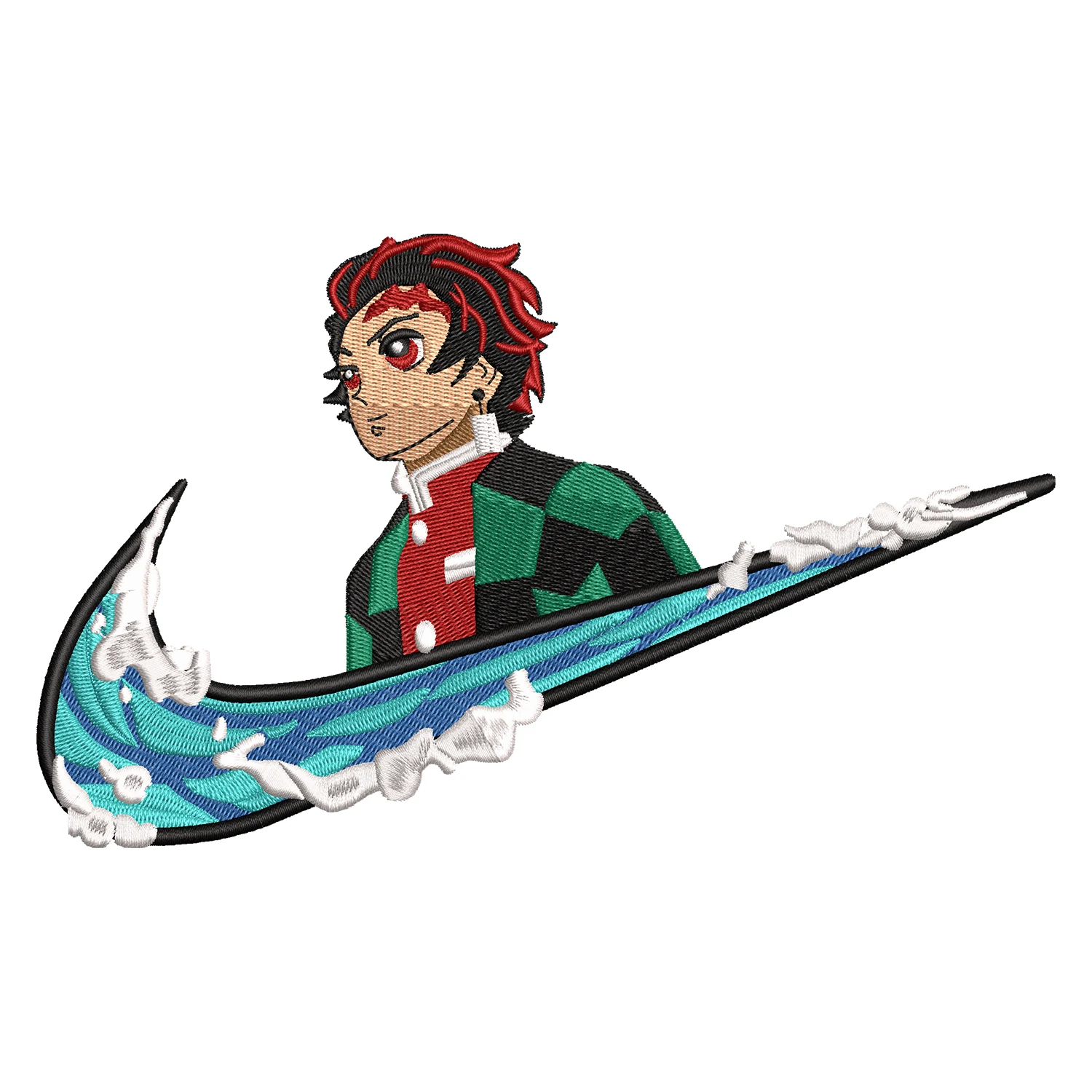 Tanjiro Swoosh Embroidery Design