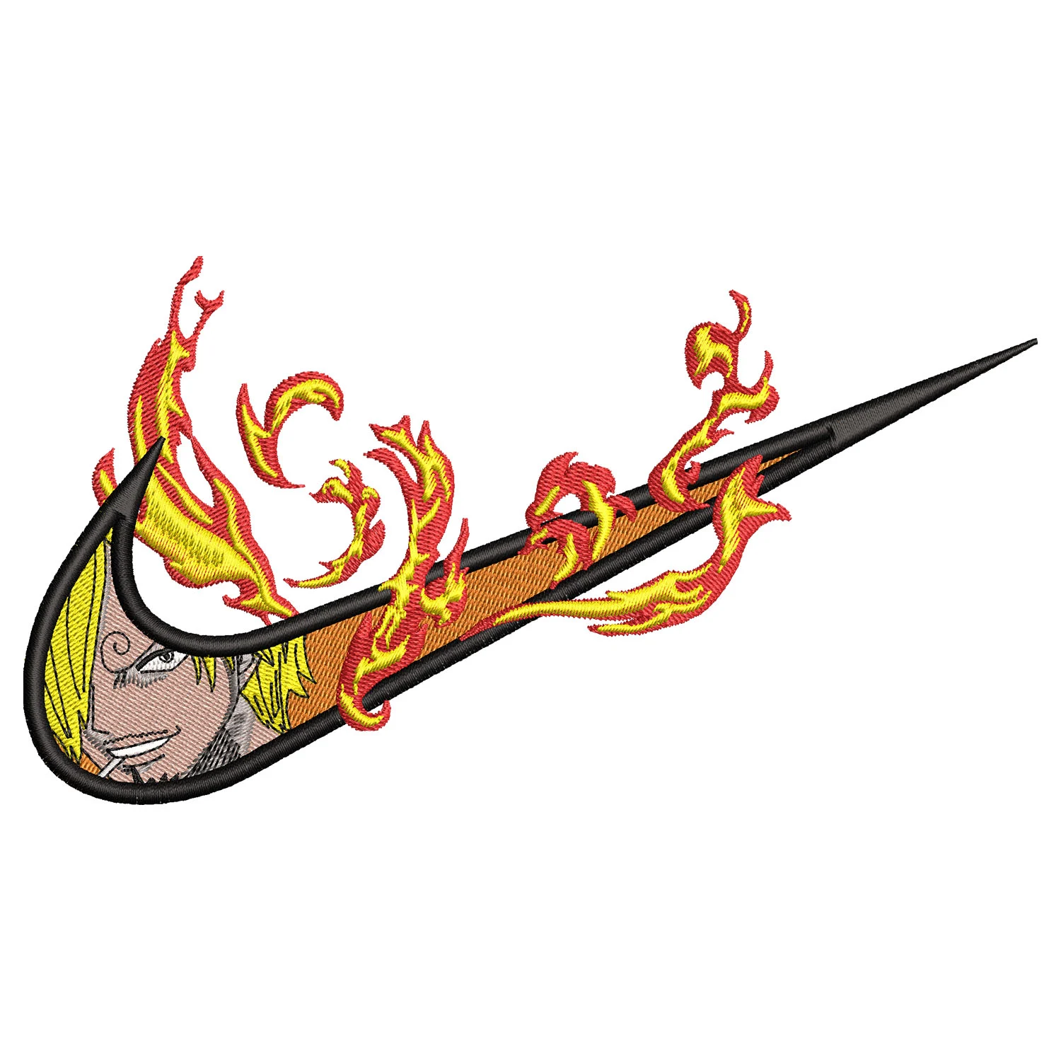 Sanji Swoosh Embroidery Design