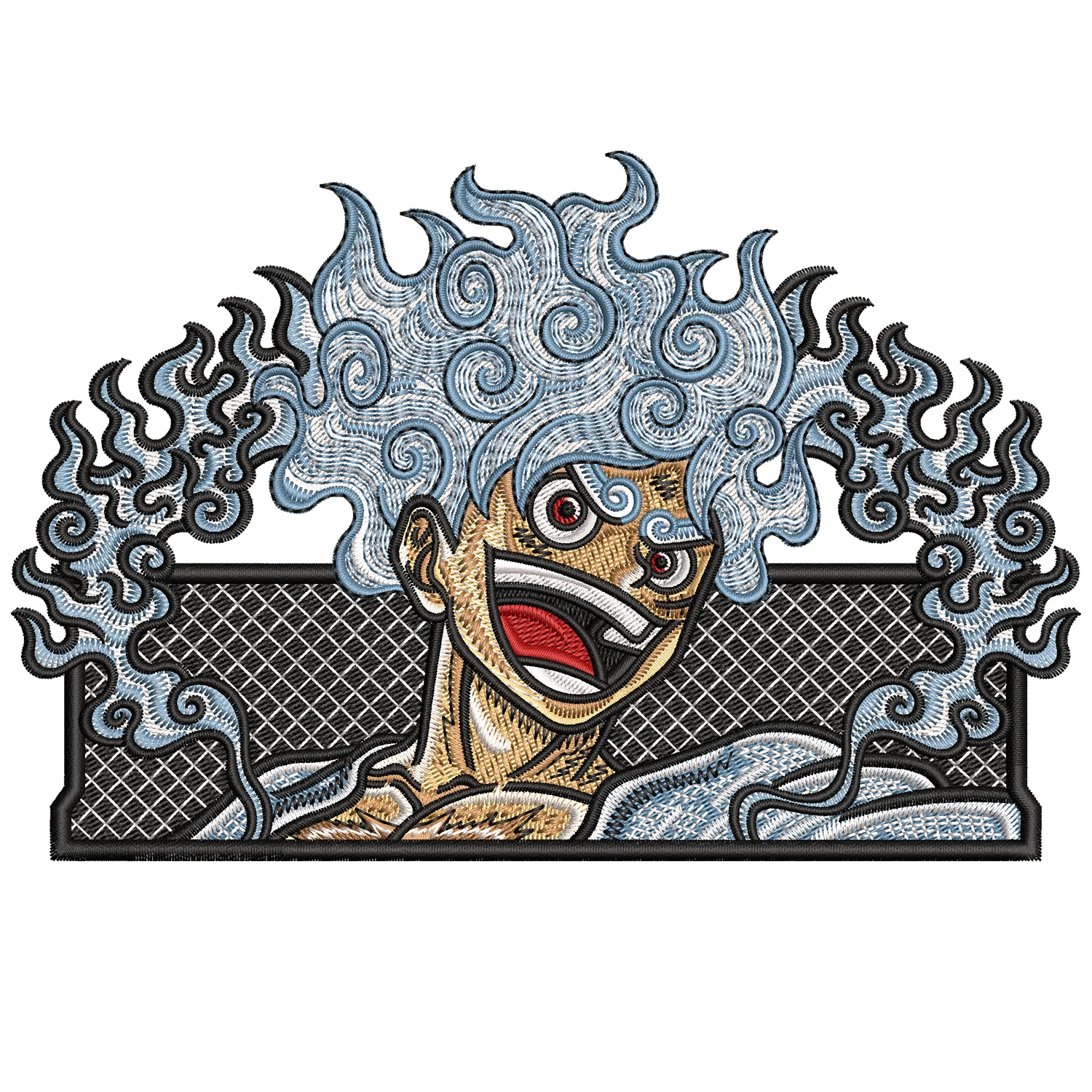 Luffy Gear5 Embroidery Design