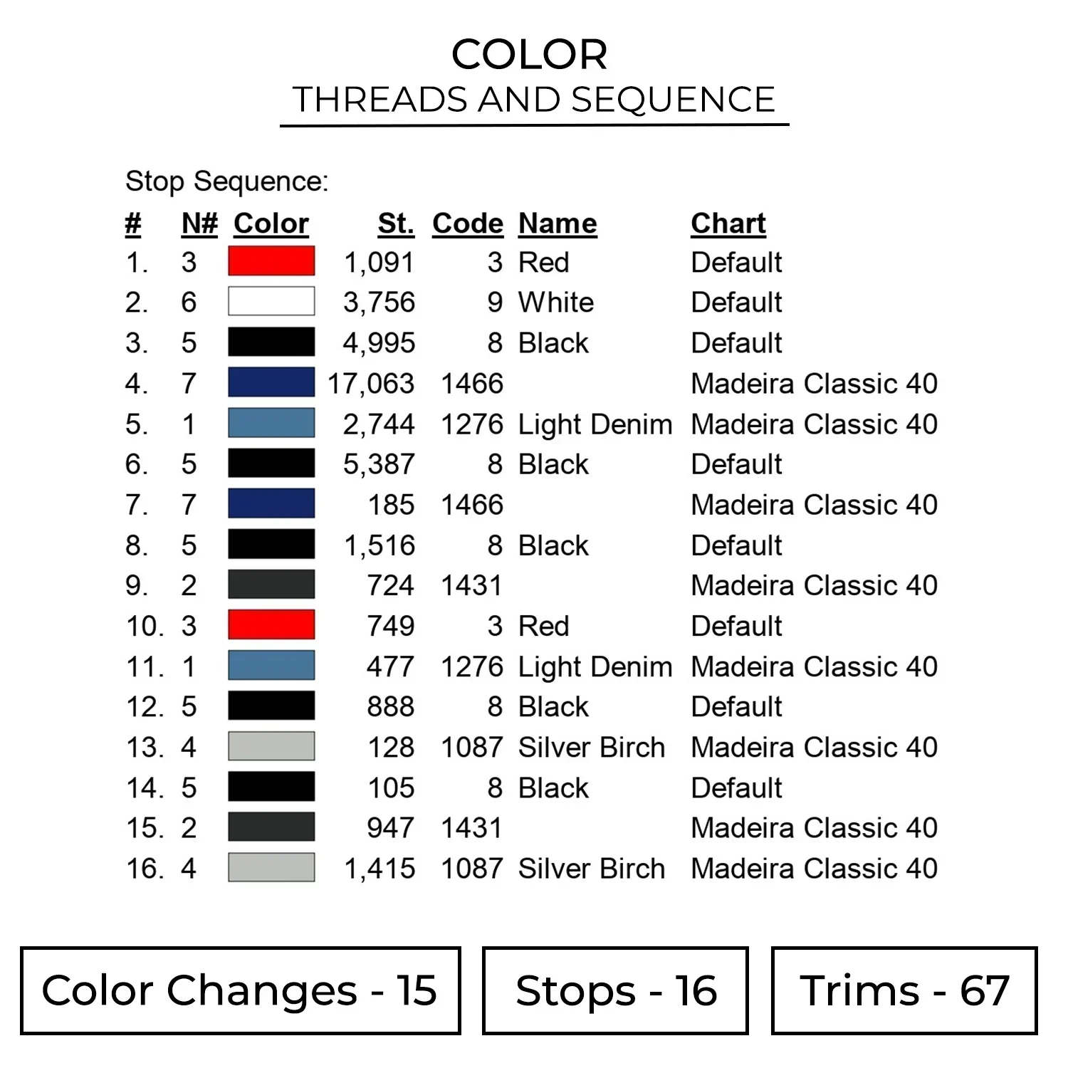 Honda Civic Embroidery Design 2 Color 13