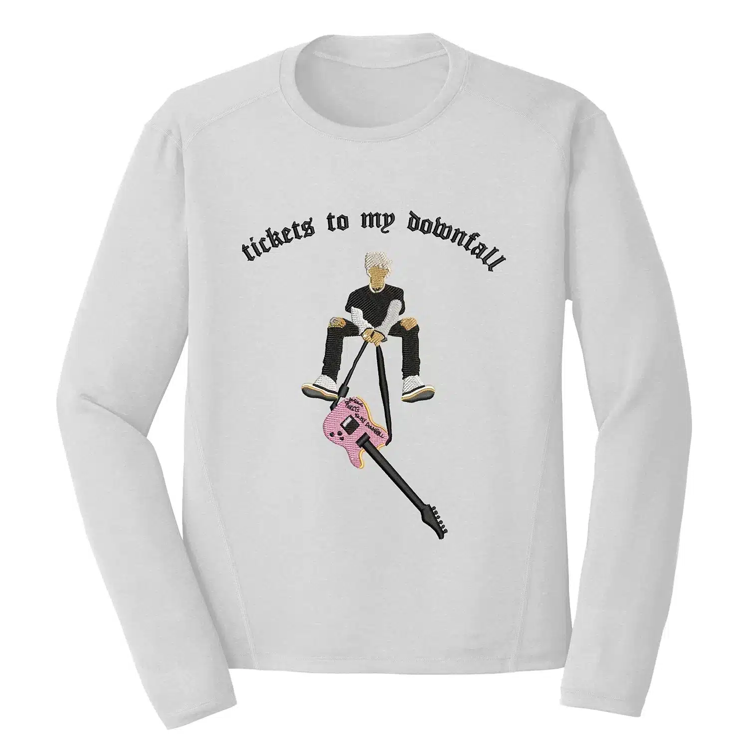 Tickets to my Downfall Embroidery Design - Machine Gun Kelly 1 Mockup 160