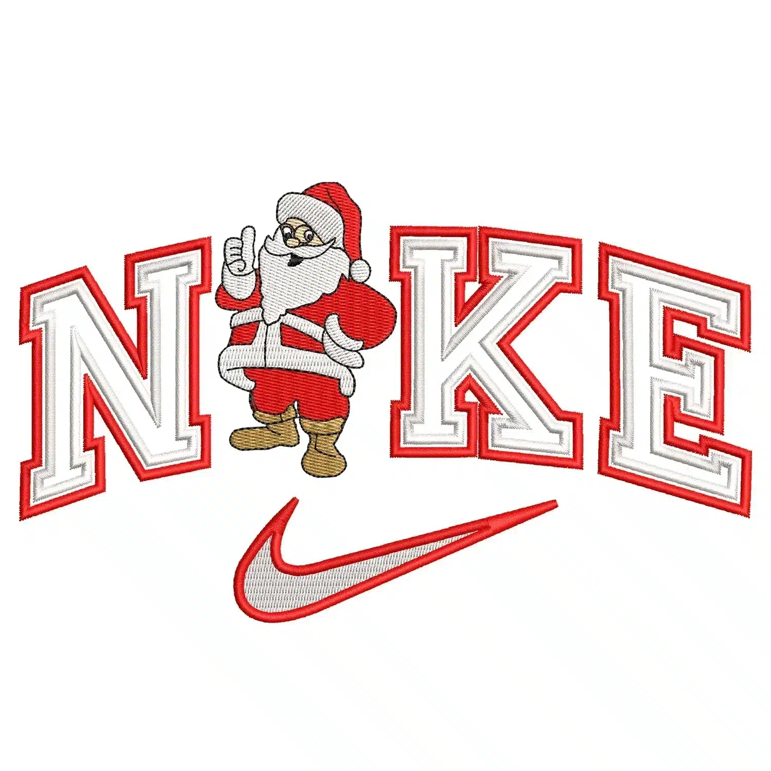 Santa Claus Nike Embroidery Design