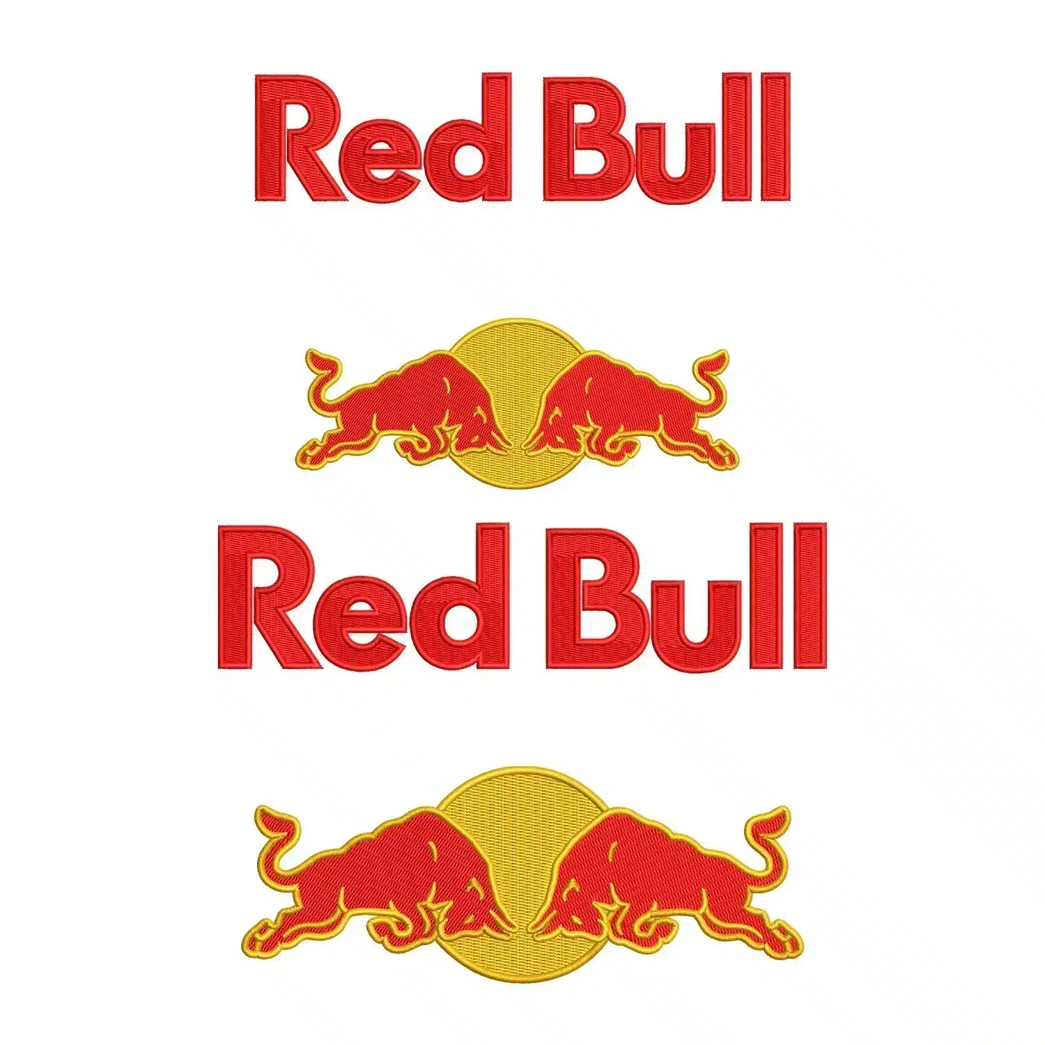 Red Bull Logo Embroidery Design