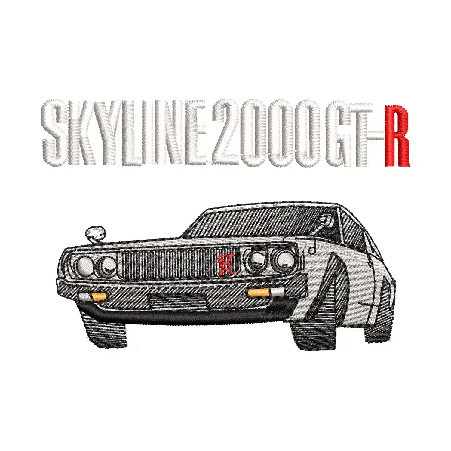 Primary Nissan Skyline 2000GTR Embroidery Design