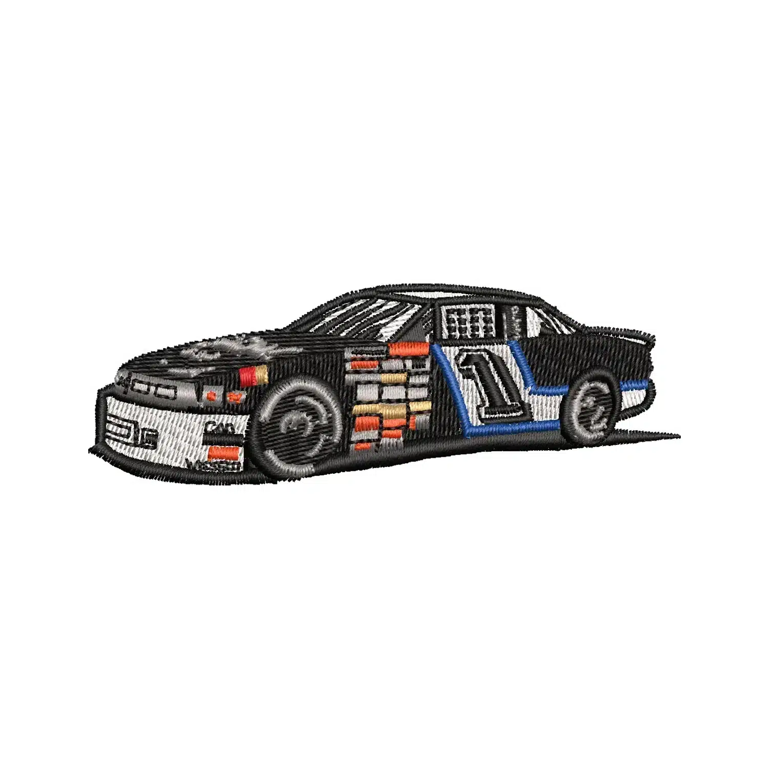Primary Racecar Embroidery Design