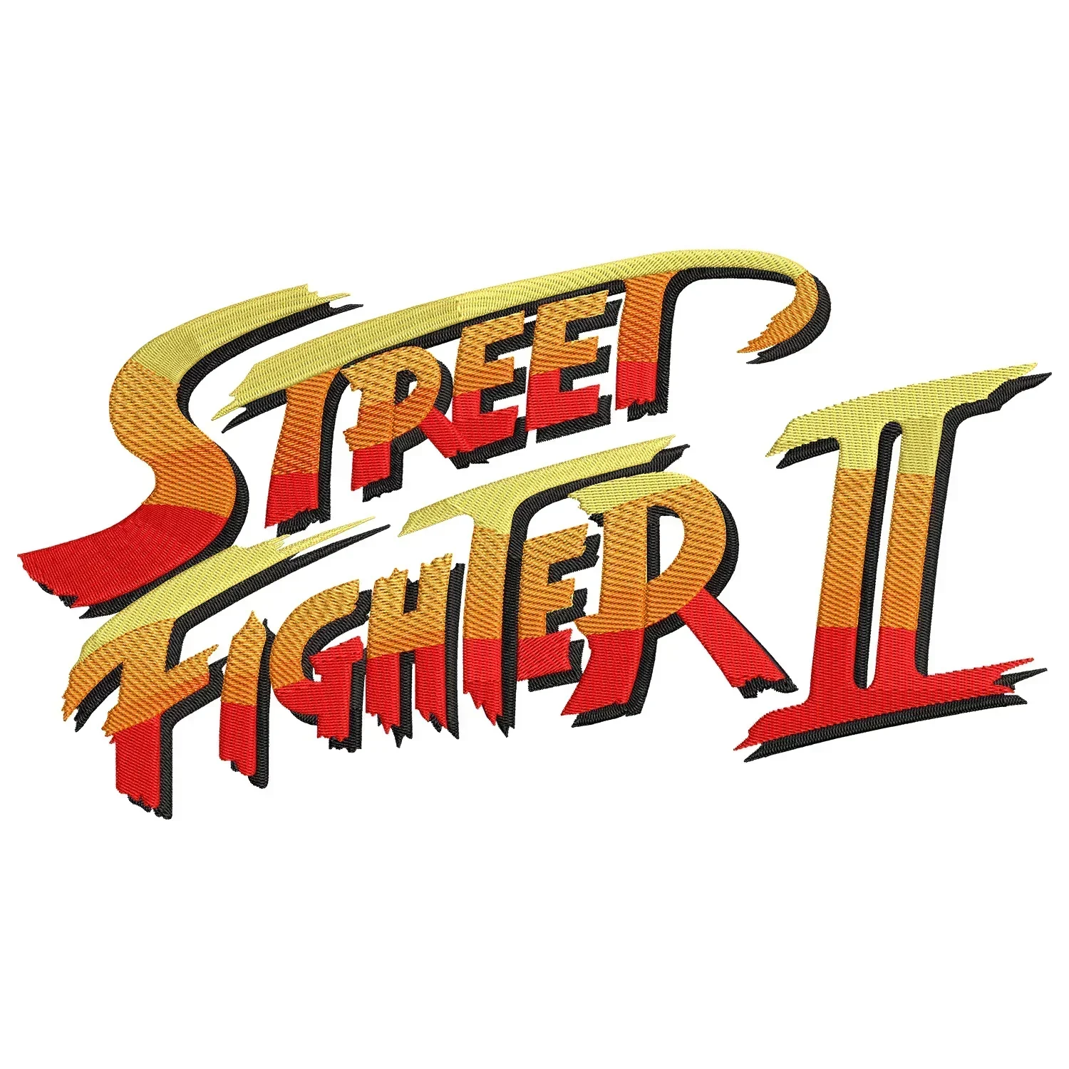 Street Fighter 2 Logo Embroidery Design