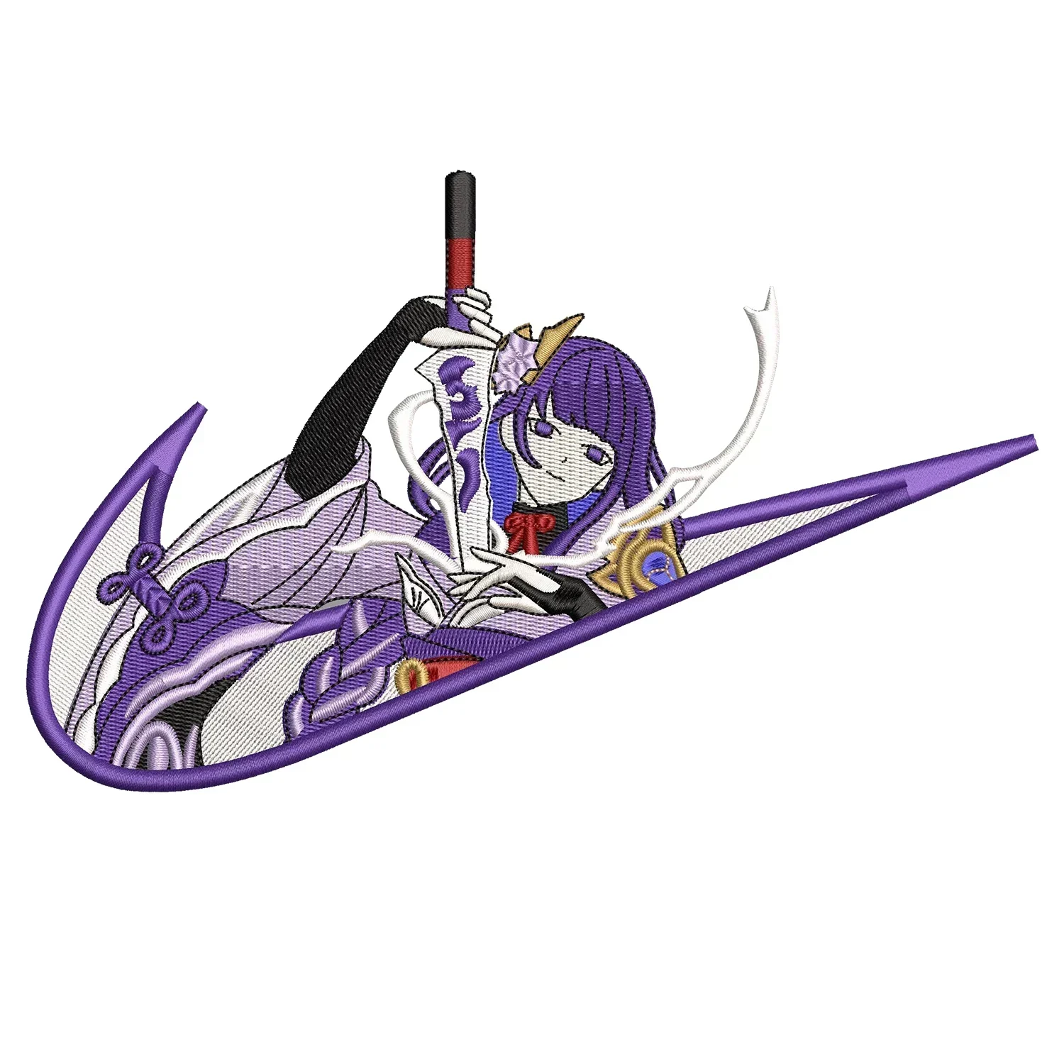 Shogun Raiden Swoosh Embroidery Design