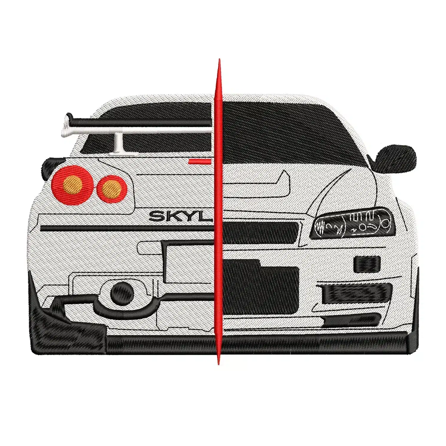 Primary Nissan Skyline R34 GTR Embroidery Design