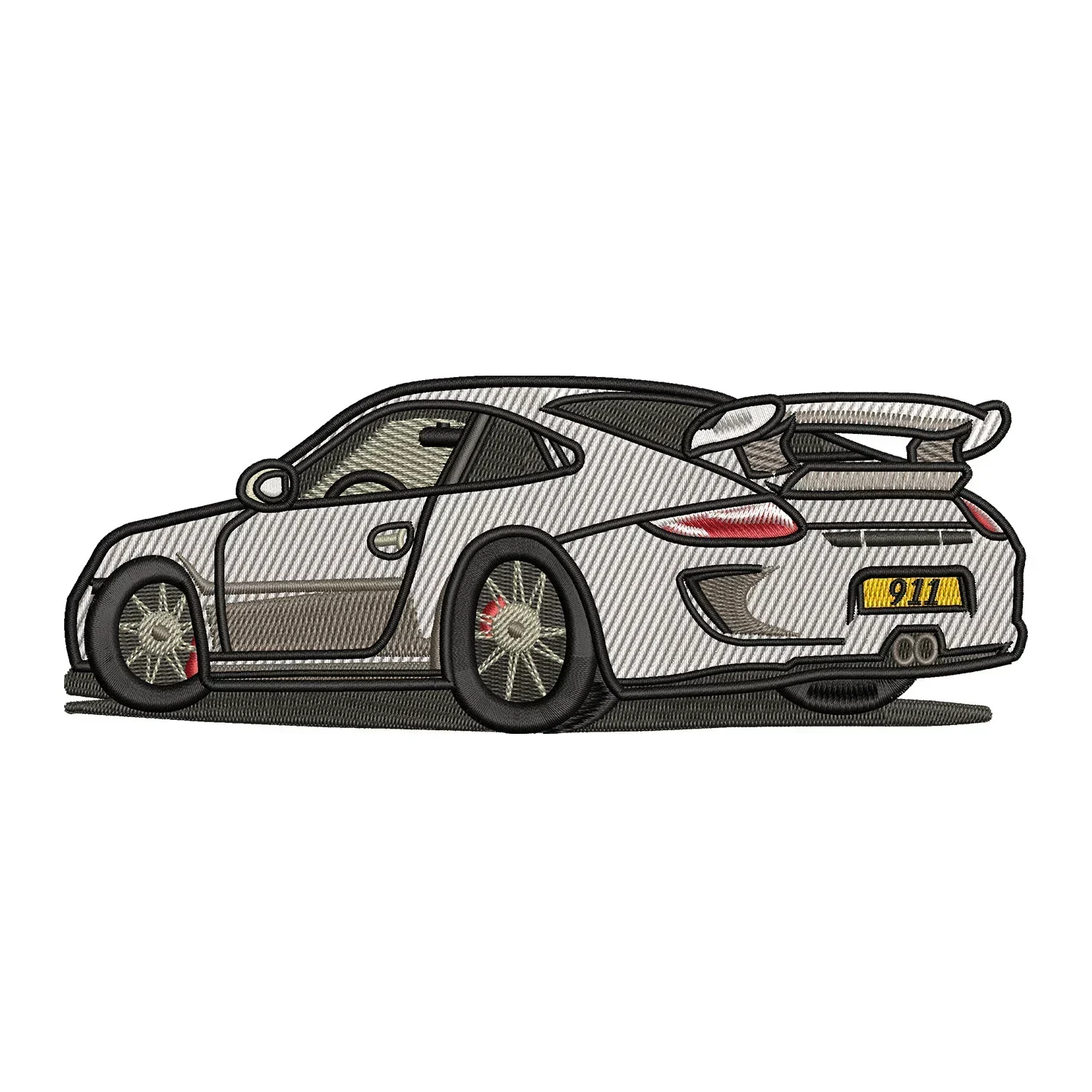 Primary Porsche 911 GT3 Embroidery Design