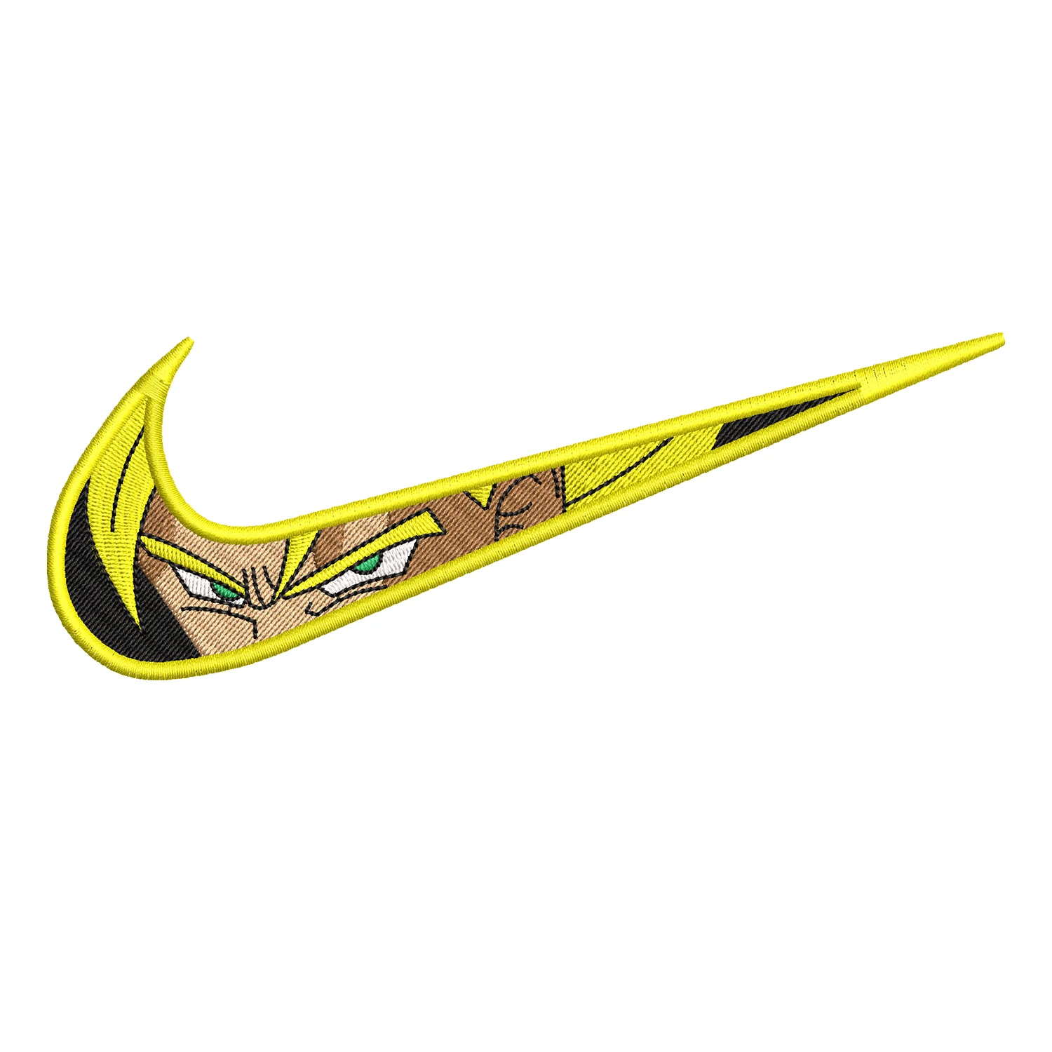 Goku SSJ Swoosh Embroidery Design