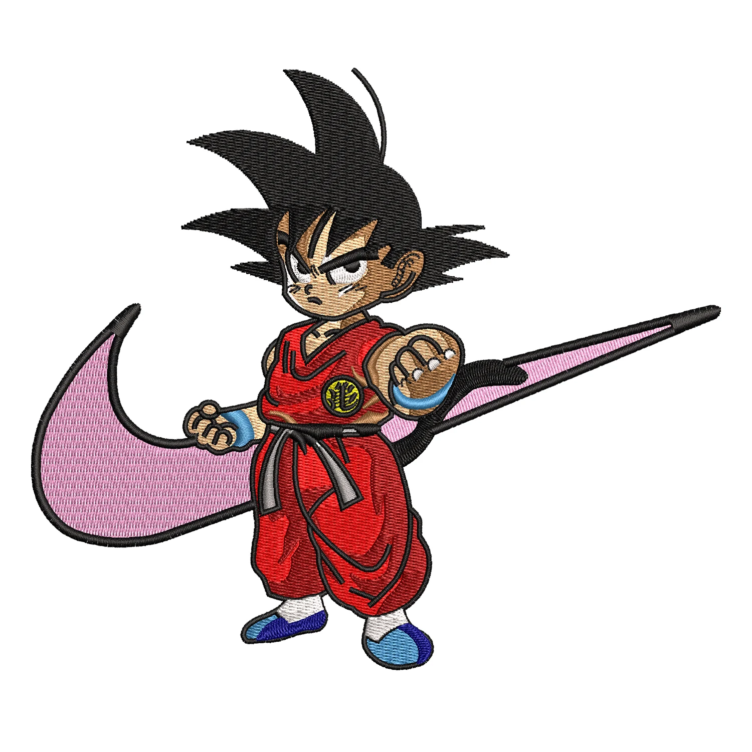 Goku Swoosh Embroidery Design
