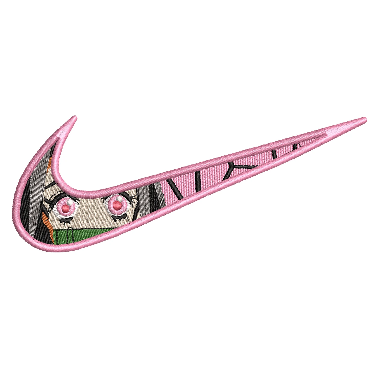 Nezuko Swoosh Embroidery Design