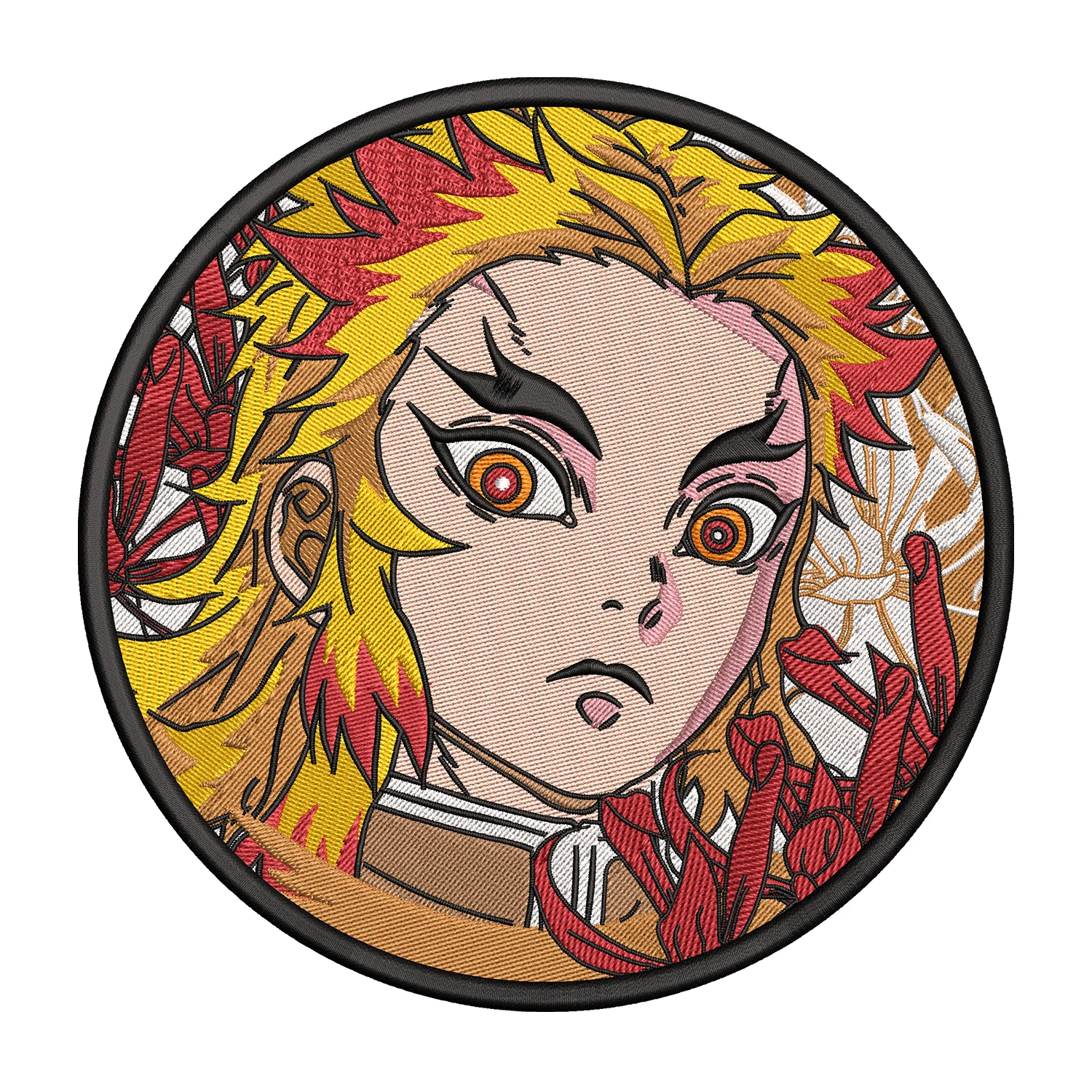 Rengoku Embroidery Design