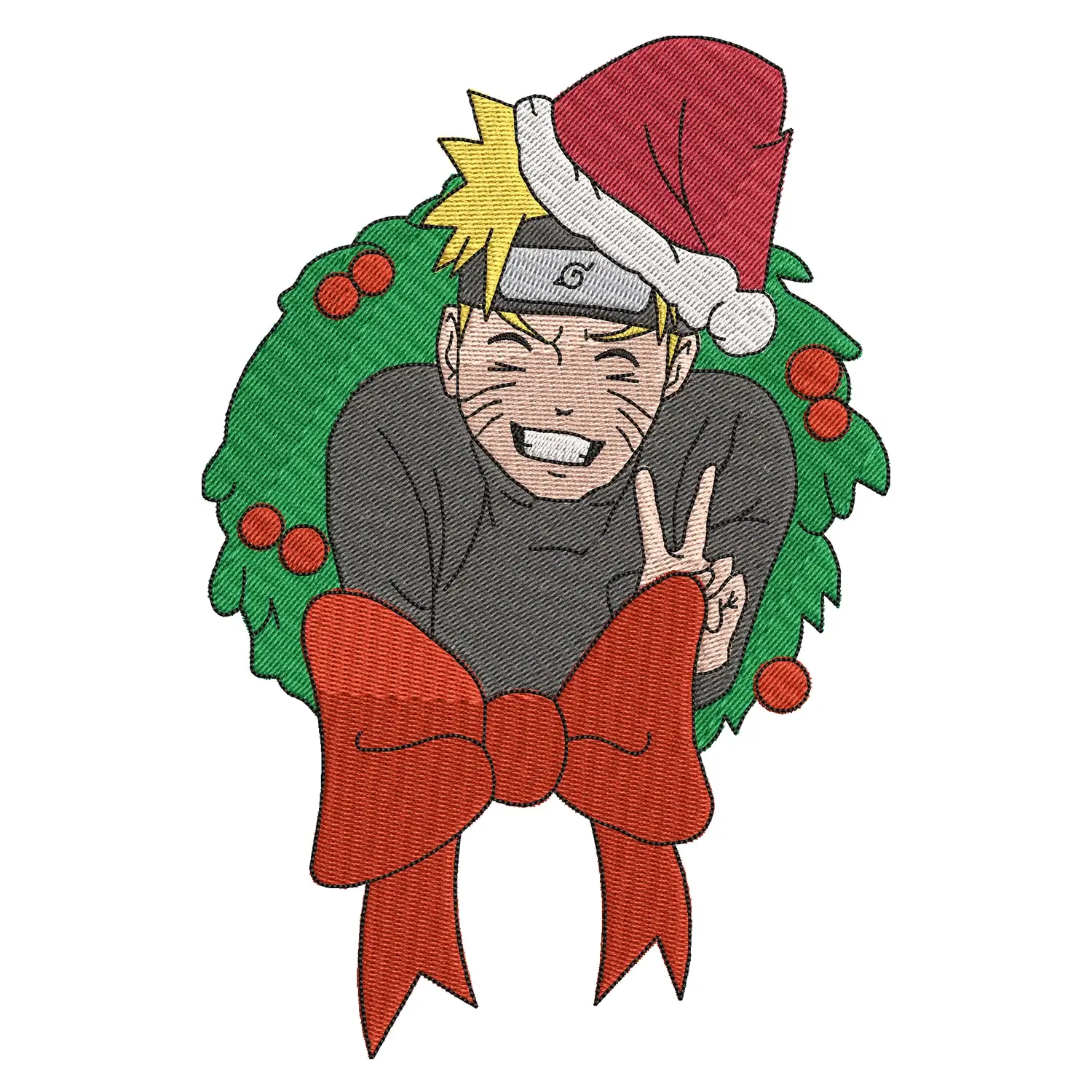 Naruto Christmas Embroidery Design
