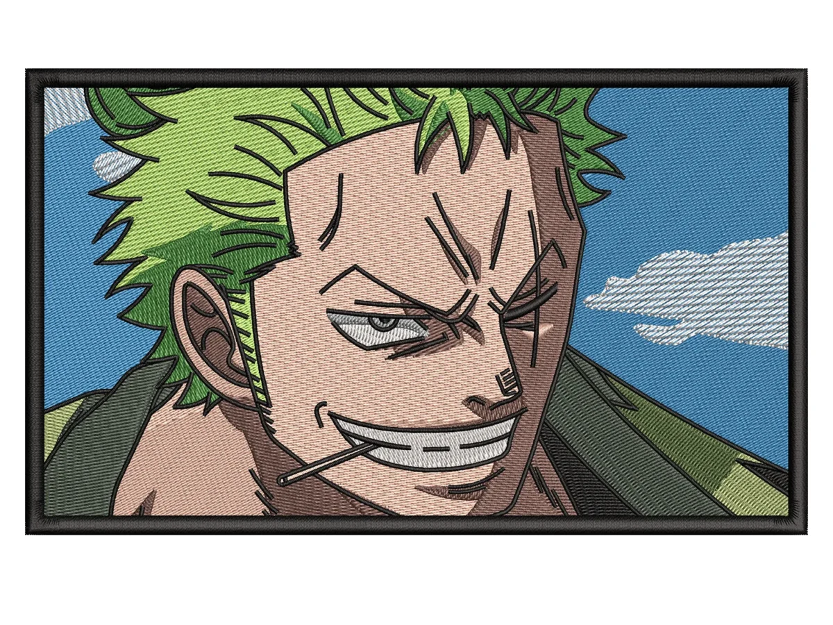 Roronoa Zoro Wano Embroidery Design - One Piece