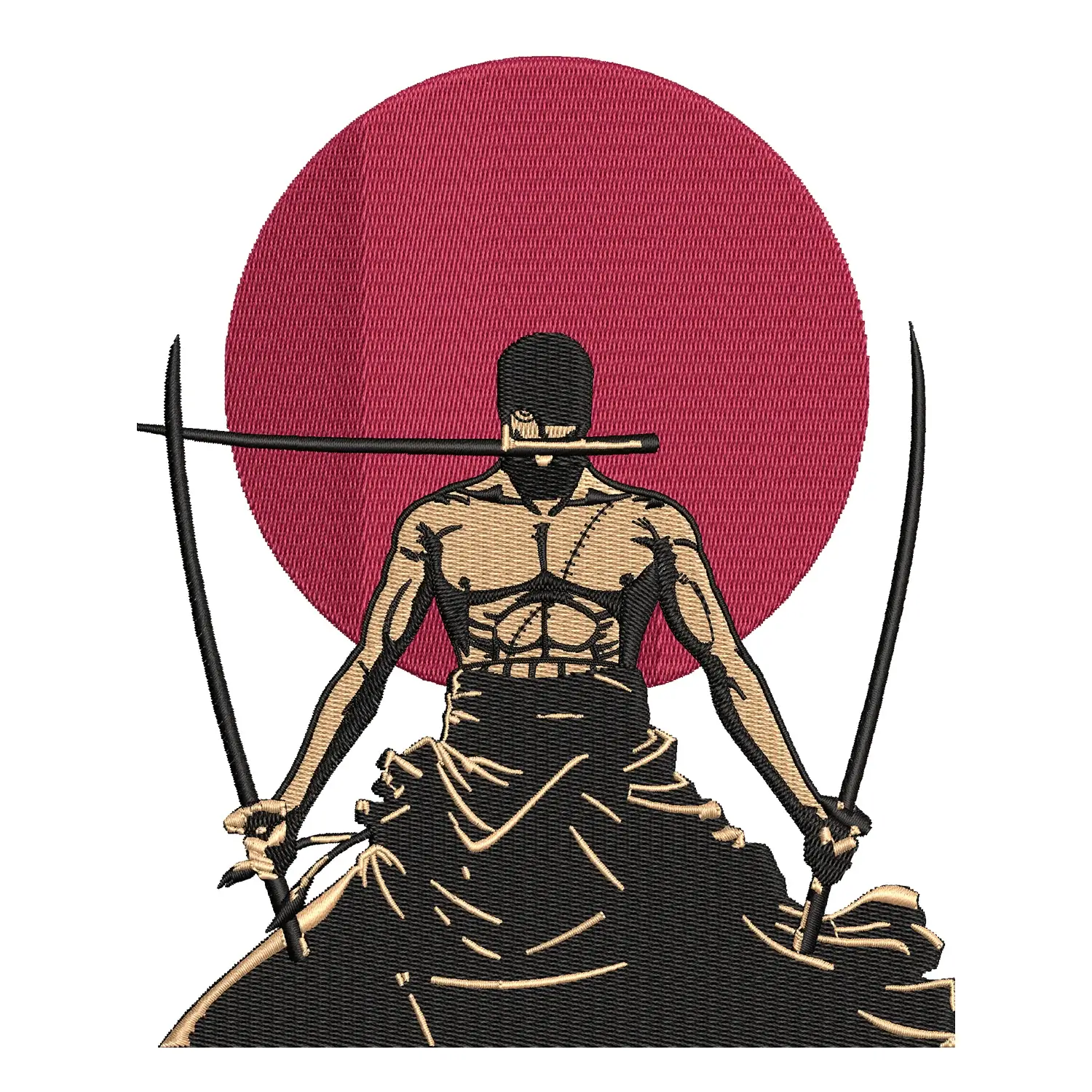 Zoro 3 Sword Style Embroidery Design
