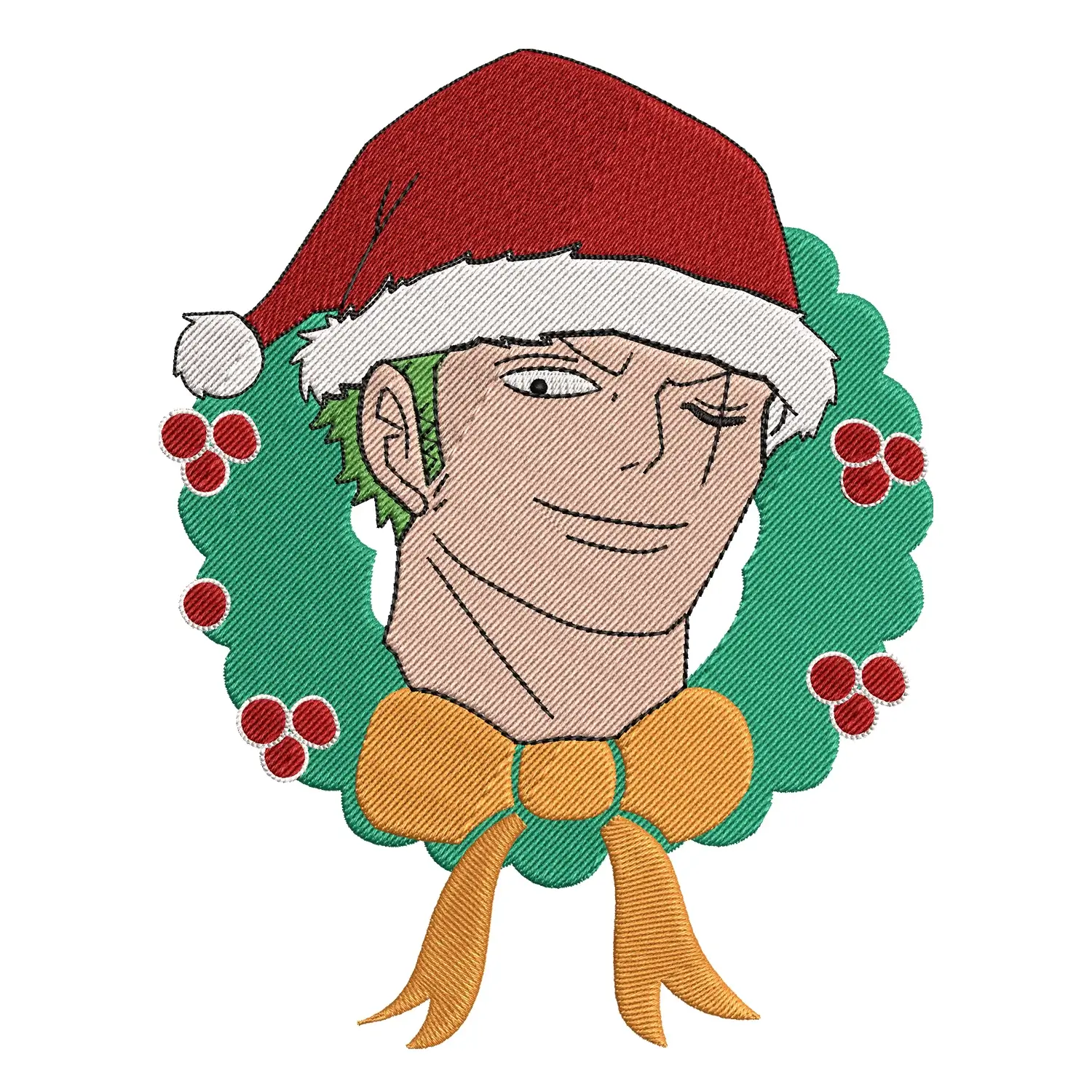 Zoro Christmas Embroidery Design