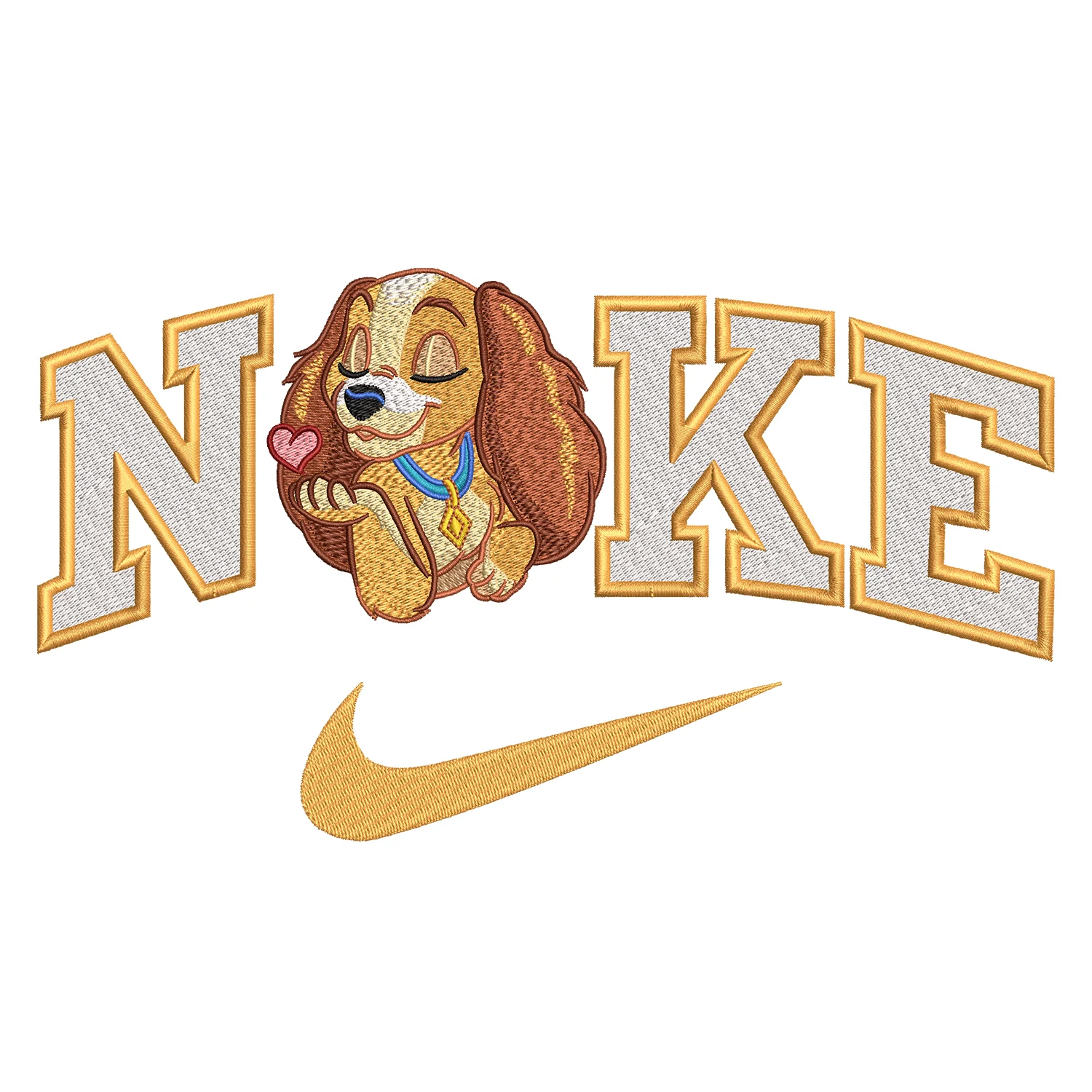 Lady Nike Embroidery Design