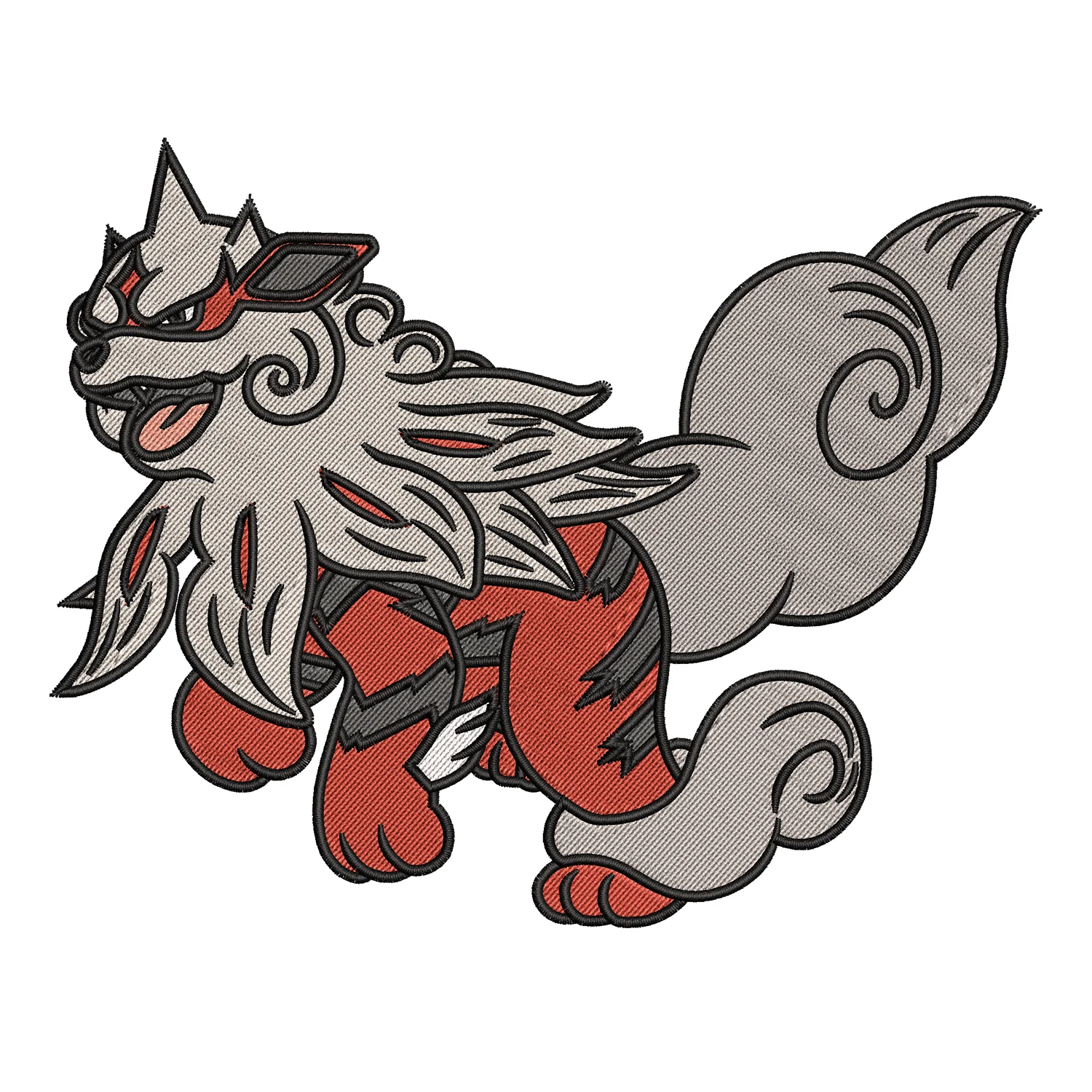Hisuian Arcanine Embroidery Design
