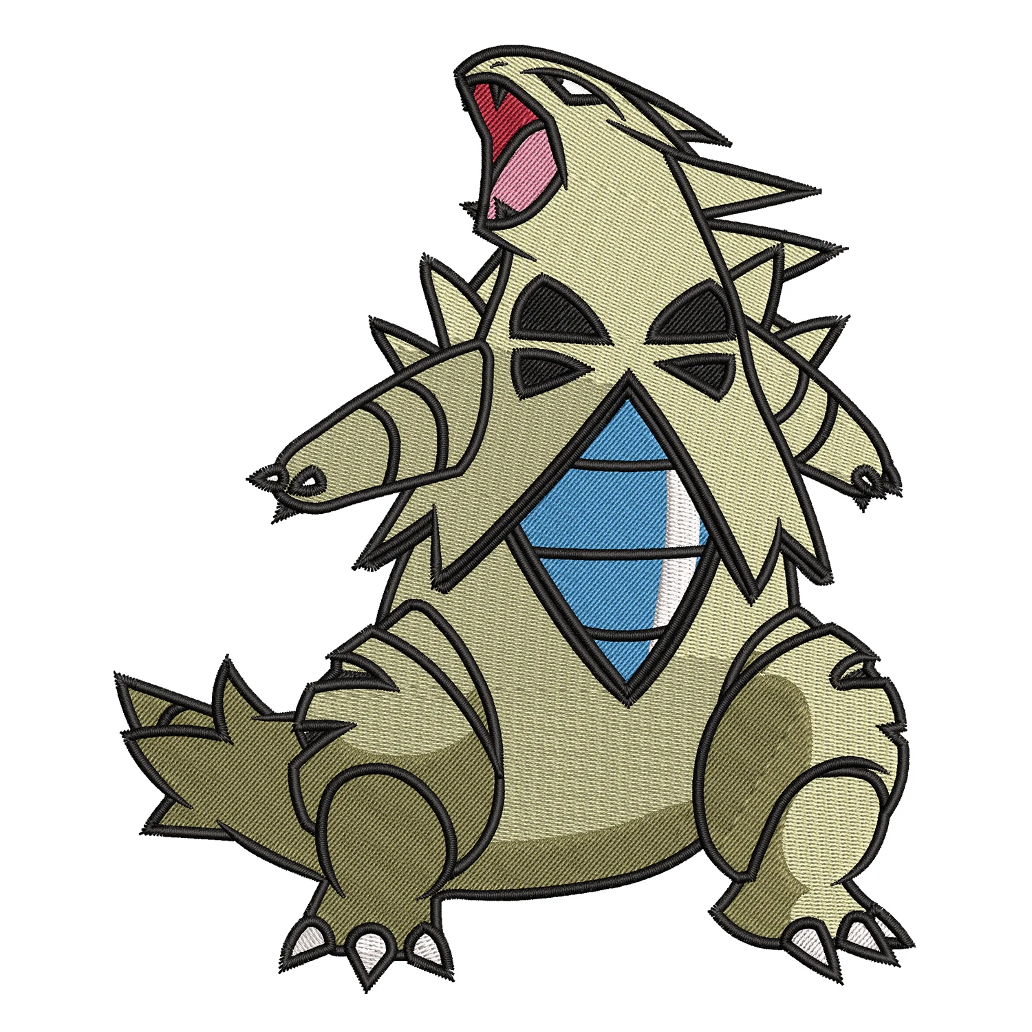 Tyranitar Embroidery Design